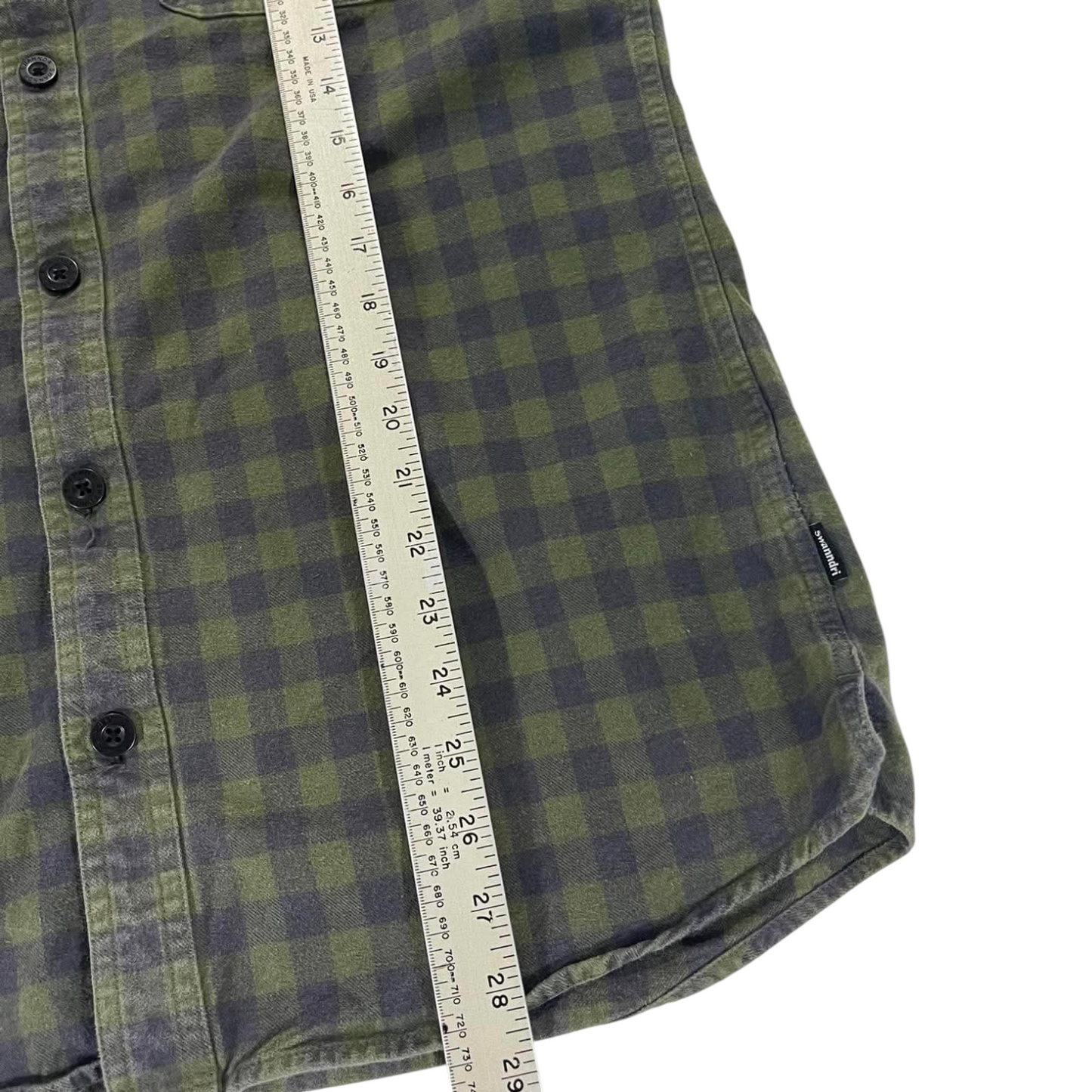SWANNNDRI GREEN CHECKERED FLANNEL (M)