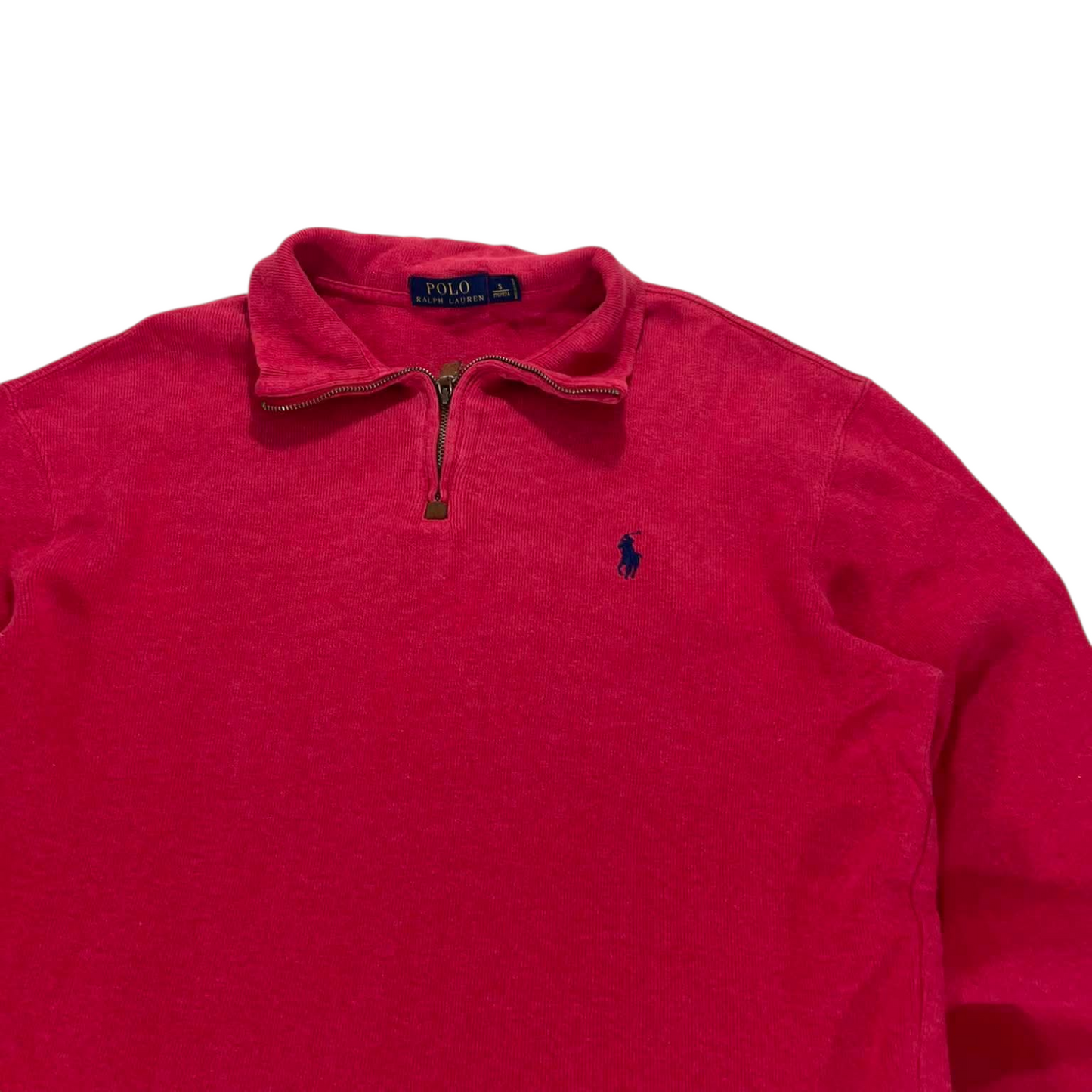 POLO RALPH LAUREN RED QUARTER ZIP (S)