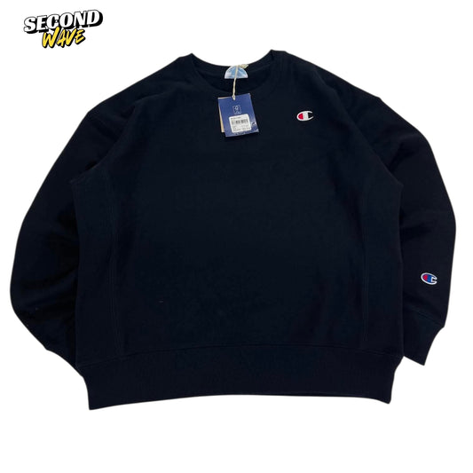 BRANDNEW CHAMPION BLACK CREWNECK (M)