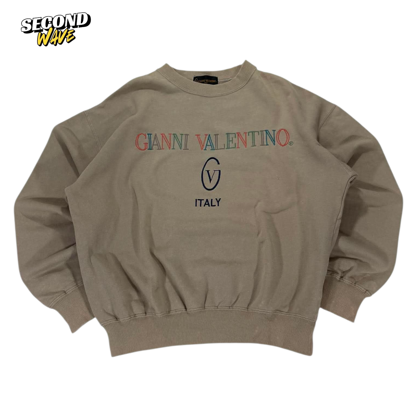 VINTAGE GIANNI VALENTINO BROWN CREWNECK (M)