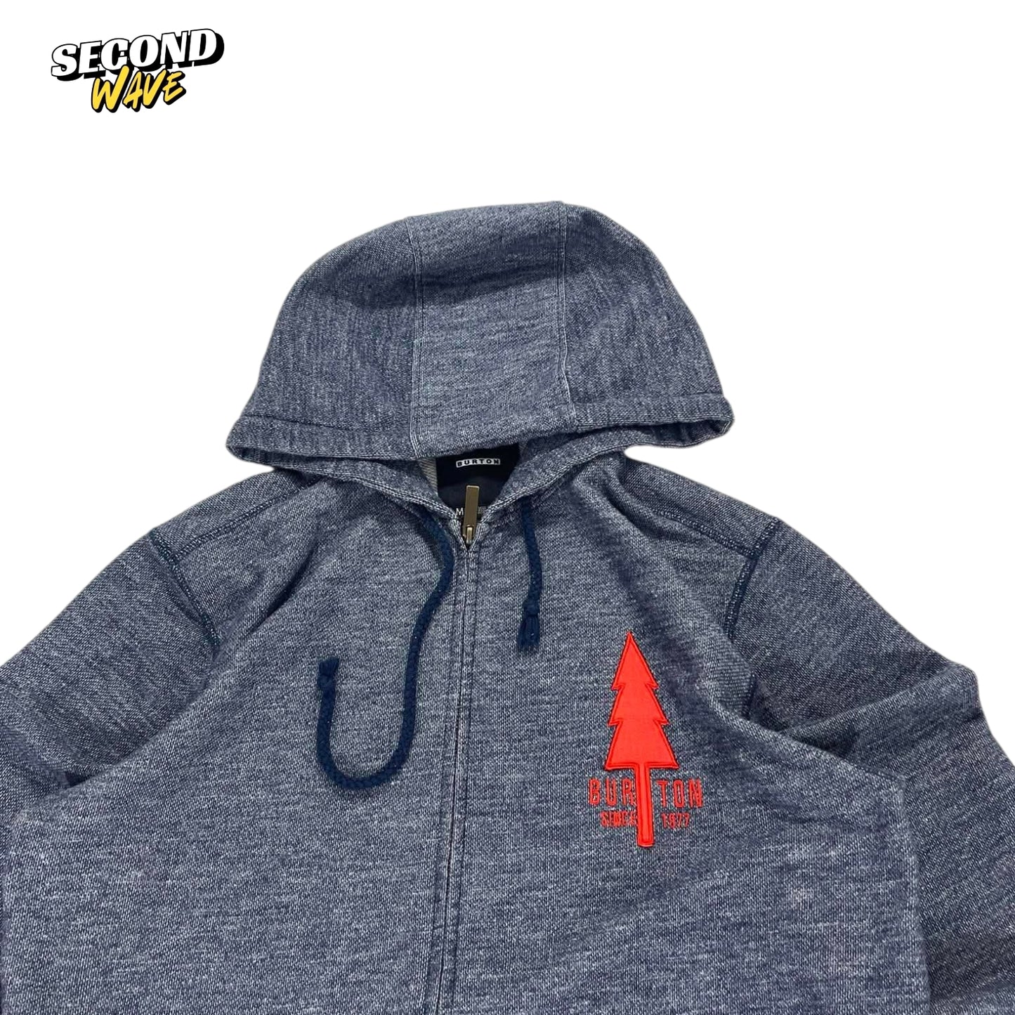BURTON BIG LOGO ZIP UP HOODIE (M)