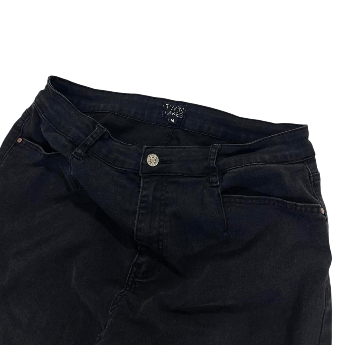VINTAGE TWIN LAKES BLACK WIDE LEG JEANS (30)