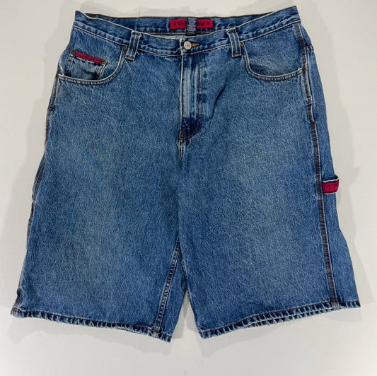 VINTAGE U.S POLO ASSN. BLUE DENIM CARGO SHORTS (38)