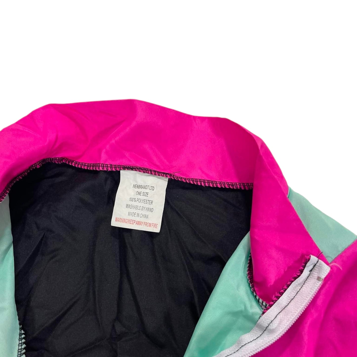 MODERN LIGHTWEIGHT BLACK & PINK WINDBREAKER (M)