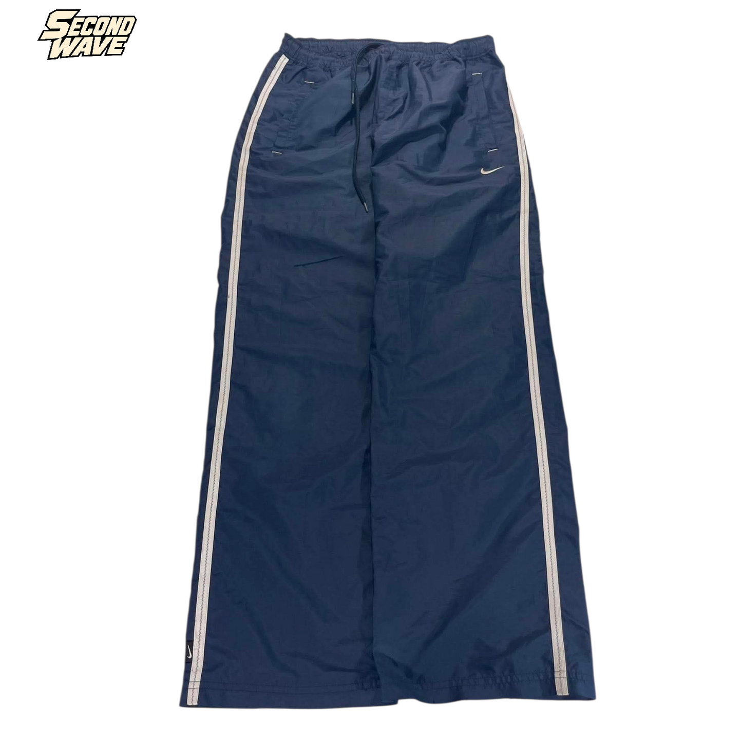 NIKE NAVY BLUE TRACK PANTS ⁵ (L)