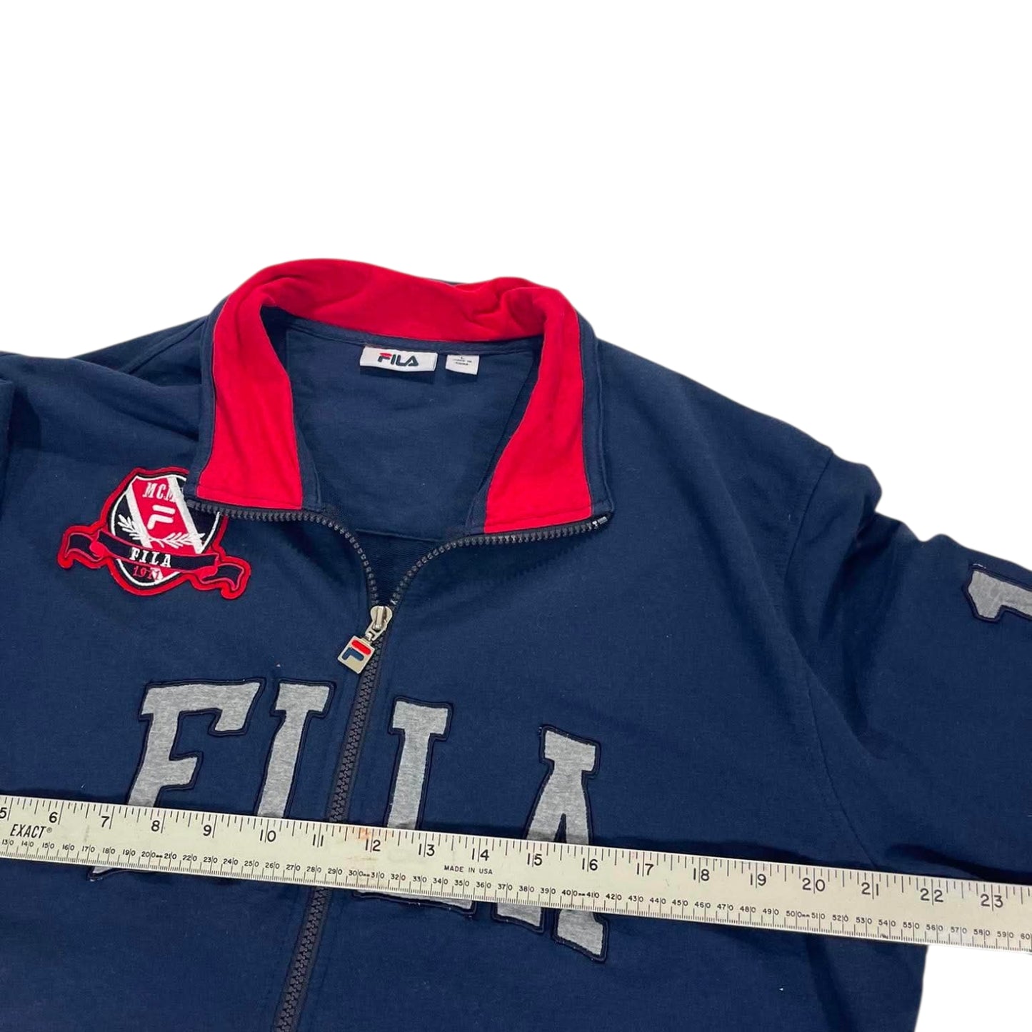 FILA NAVY BLUE ZIP UP JACKET (L)