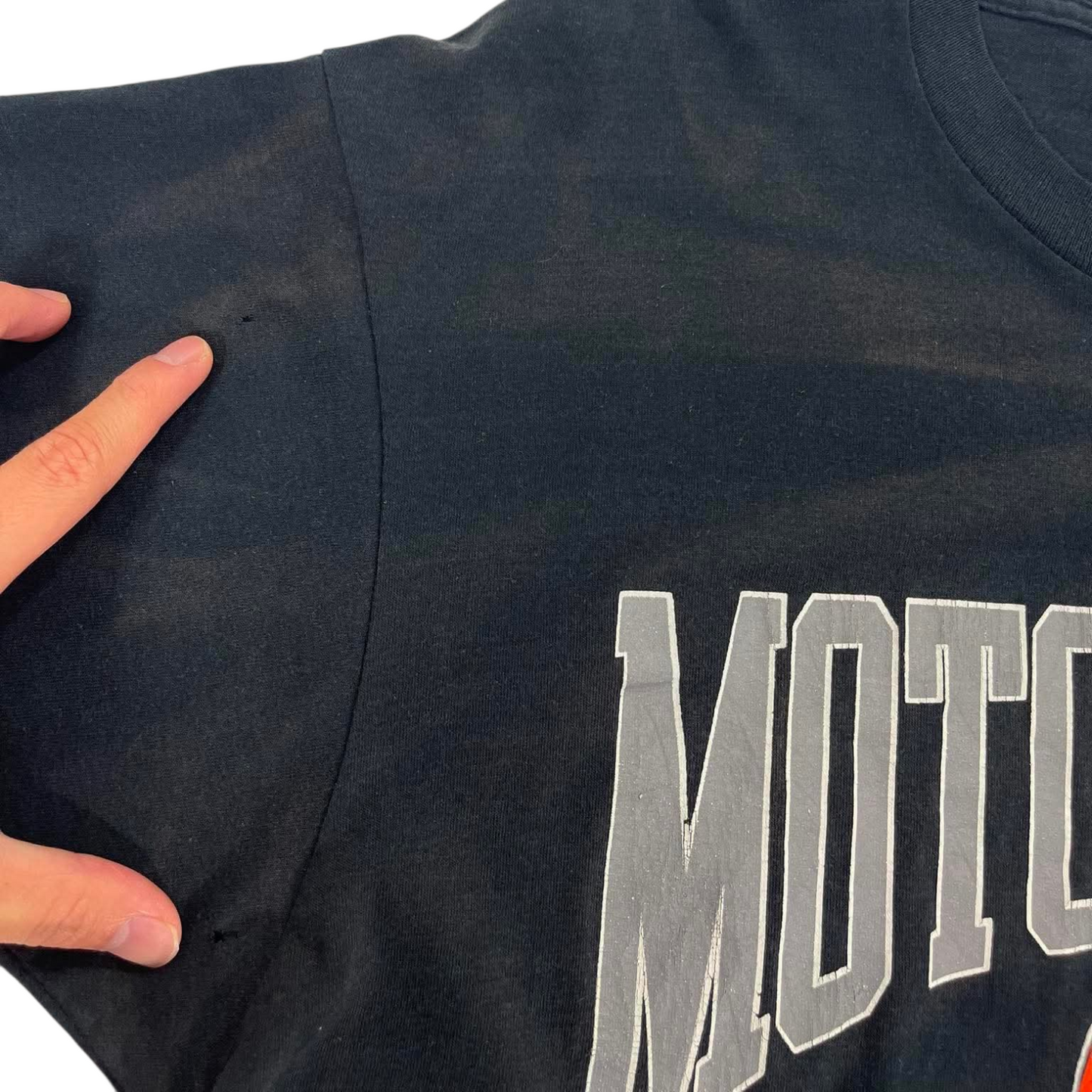 VINTAGE DETROIT PISTONS BLACK COTTON T-SHIRT (M-L)