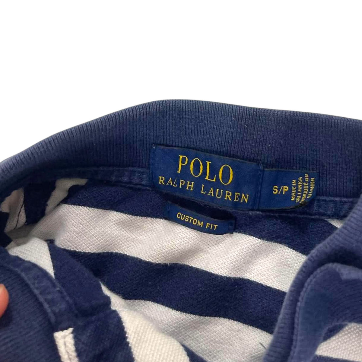 RALPH LAUREN STRIPED POLO SHIRT (S)
