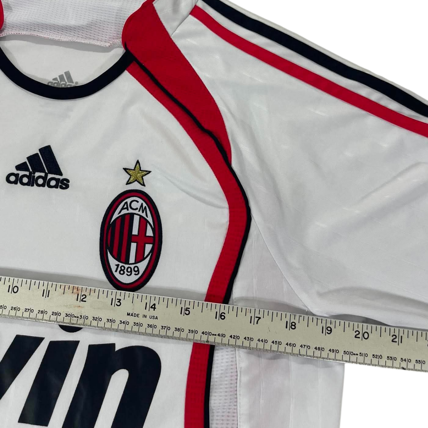 2007/08 AC MILAN WHITE AWAY FOOTBALL SHIRT (M)