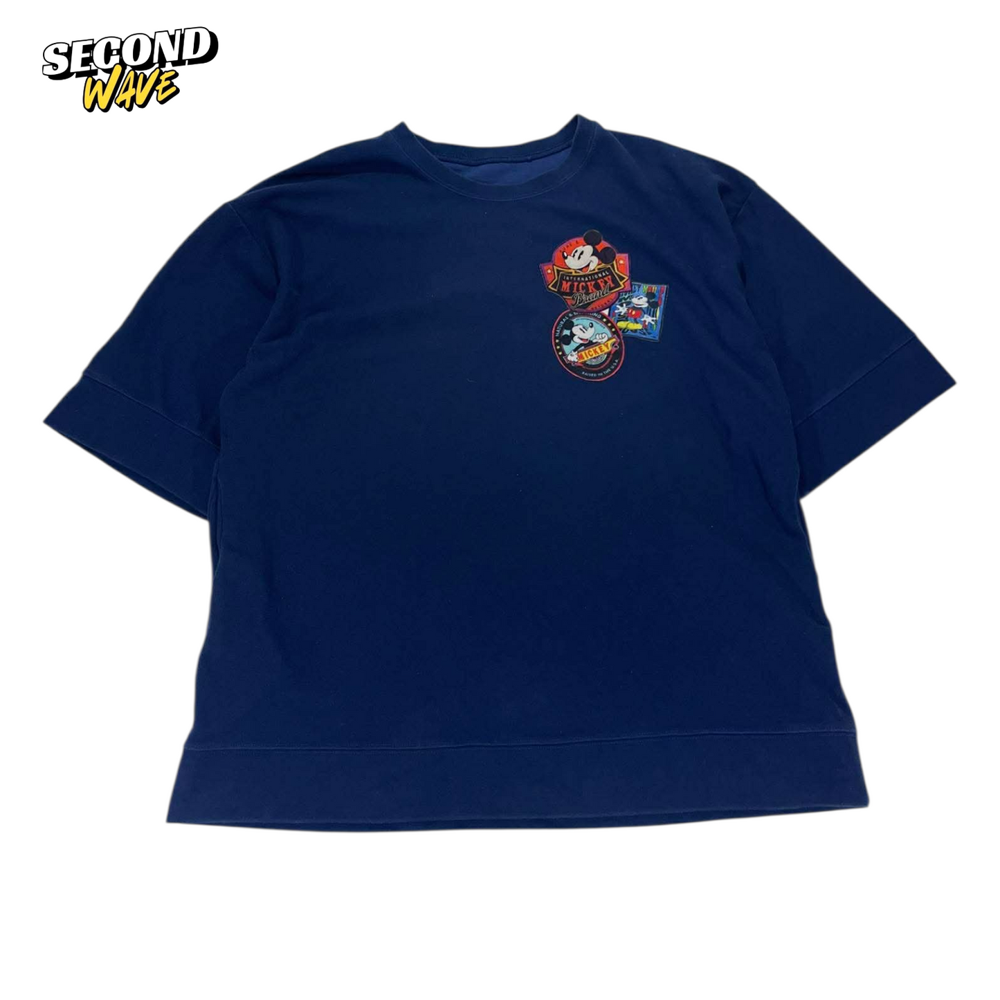 VINTAGE DISNEY MICKEY  MOUSE NAVY BLUE COTTON T-SHIRT (34)
