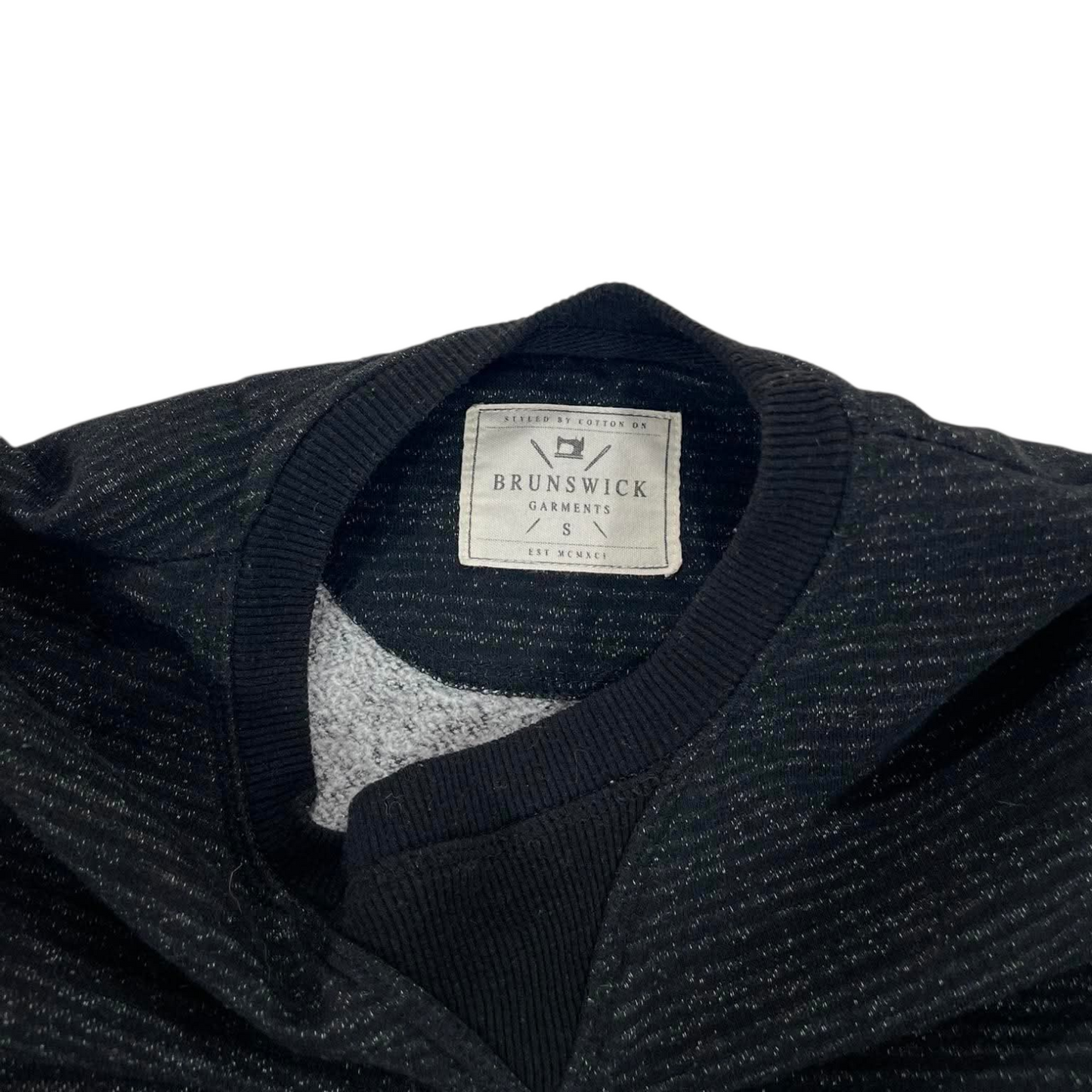 BRUNSWICK BLACK V NECK SWEATER (S)