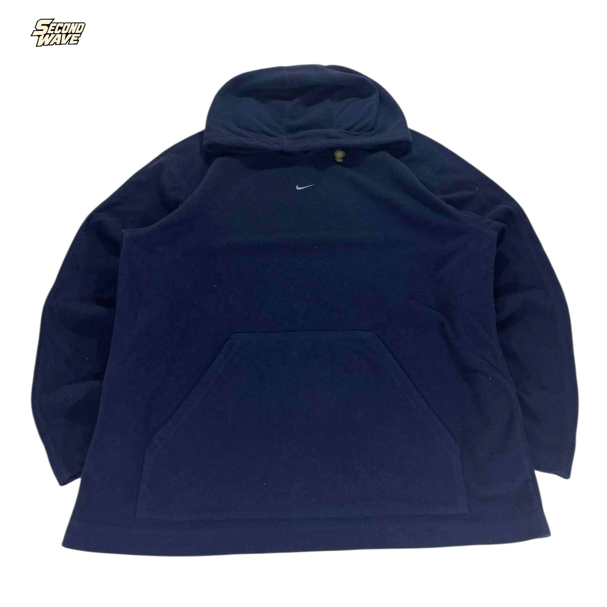 VINTAGE NIKE NAVY BLUE FLEECE HOODIE (L)
