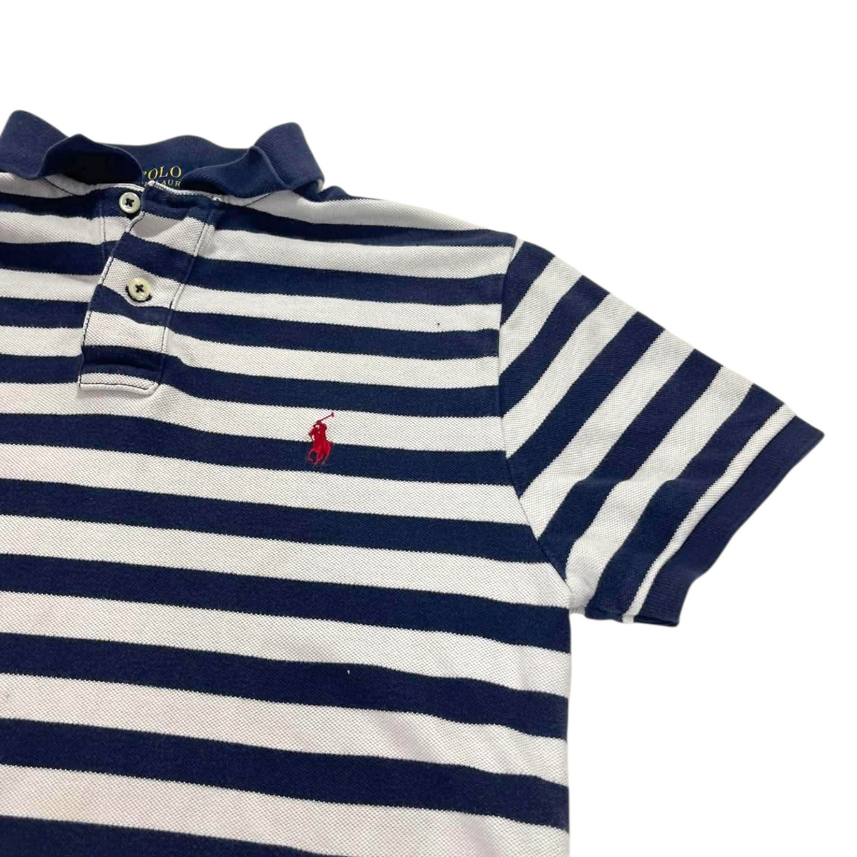 RALPH LAUREN STRIPED POLO SHIRT (S)