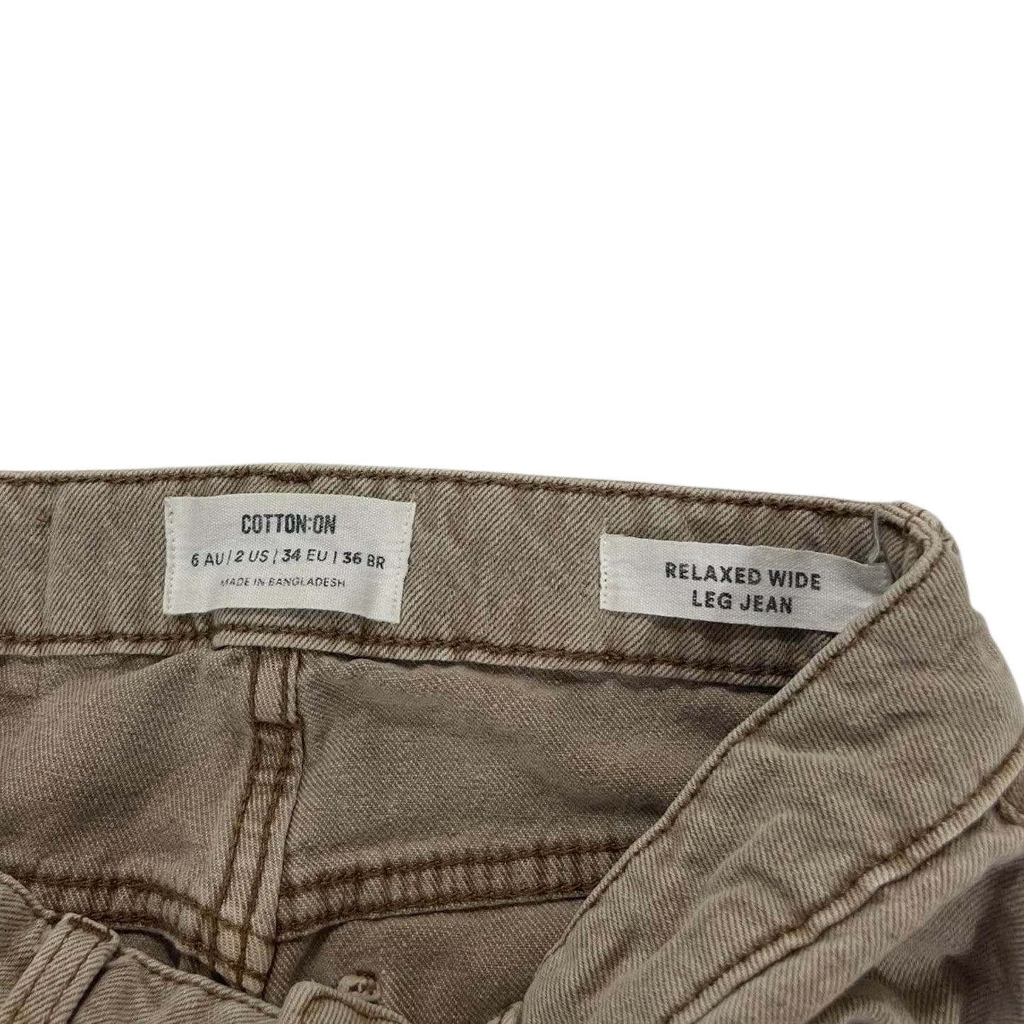 WOMENS COTTON ON BROWN WIDE LEG (24)