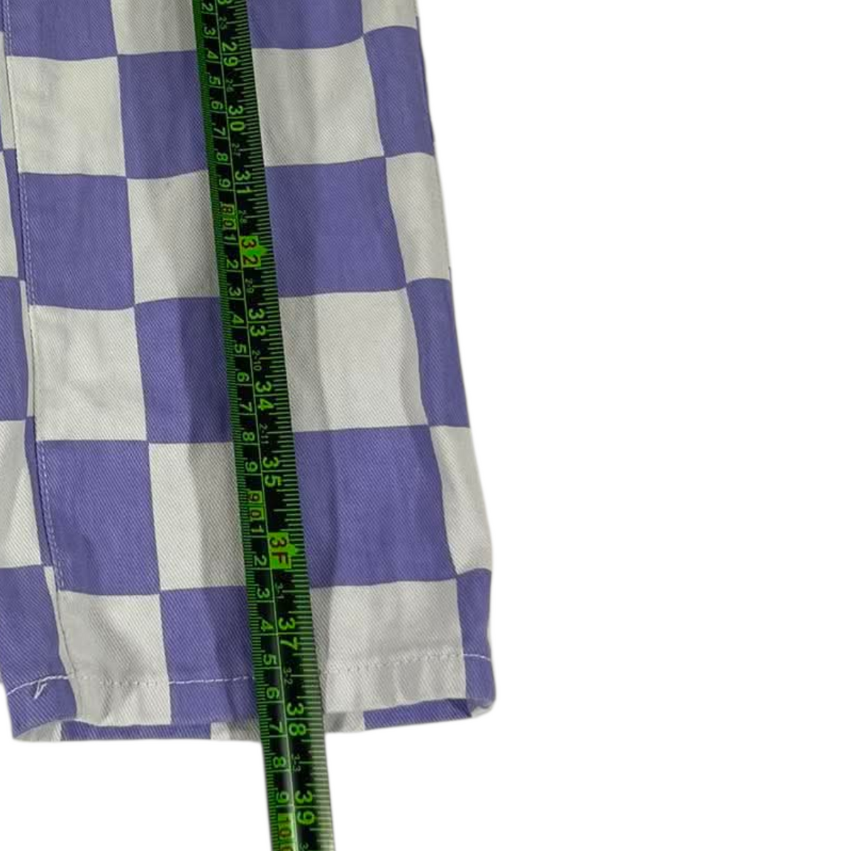 PURPLE CHECKERBOARD WIDE LEG PANTS (24)