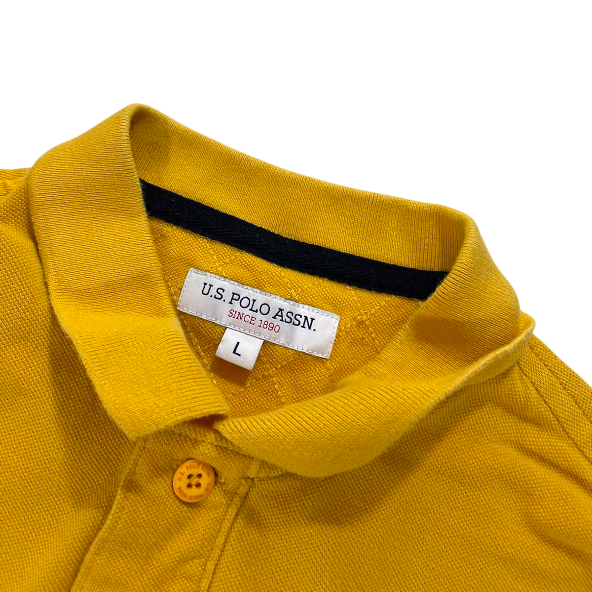 U.S. POLO ASSN. YELLOW POLO SHIRT (BEST FIT M)