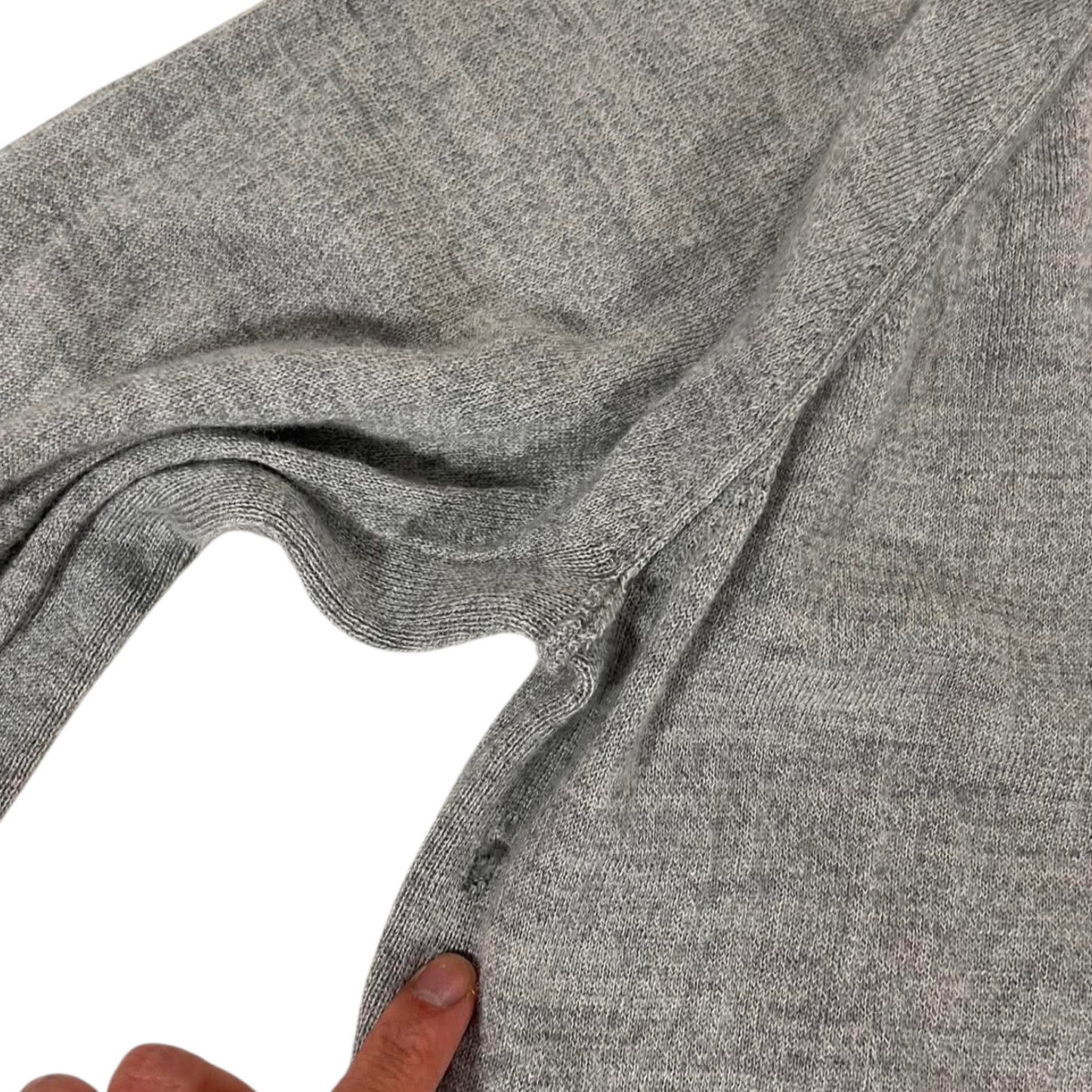 PURE MWRINO WOOL SOUTH CAPE GREY LONG SLEEVE SHIRT (XL)