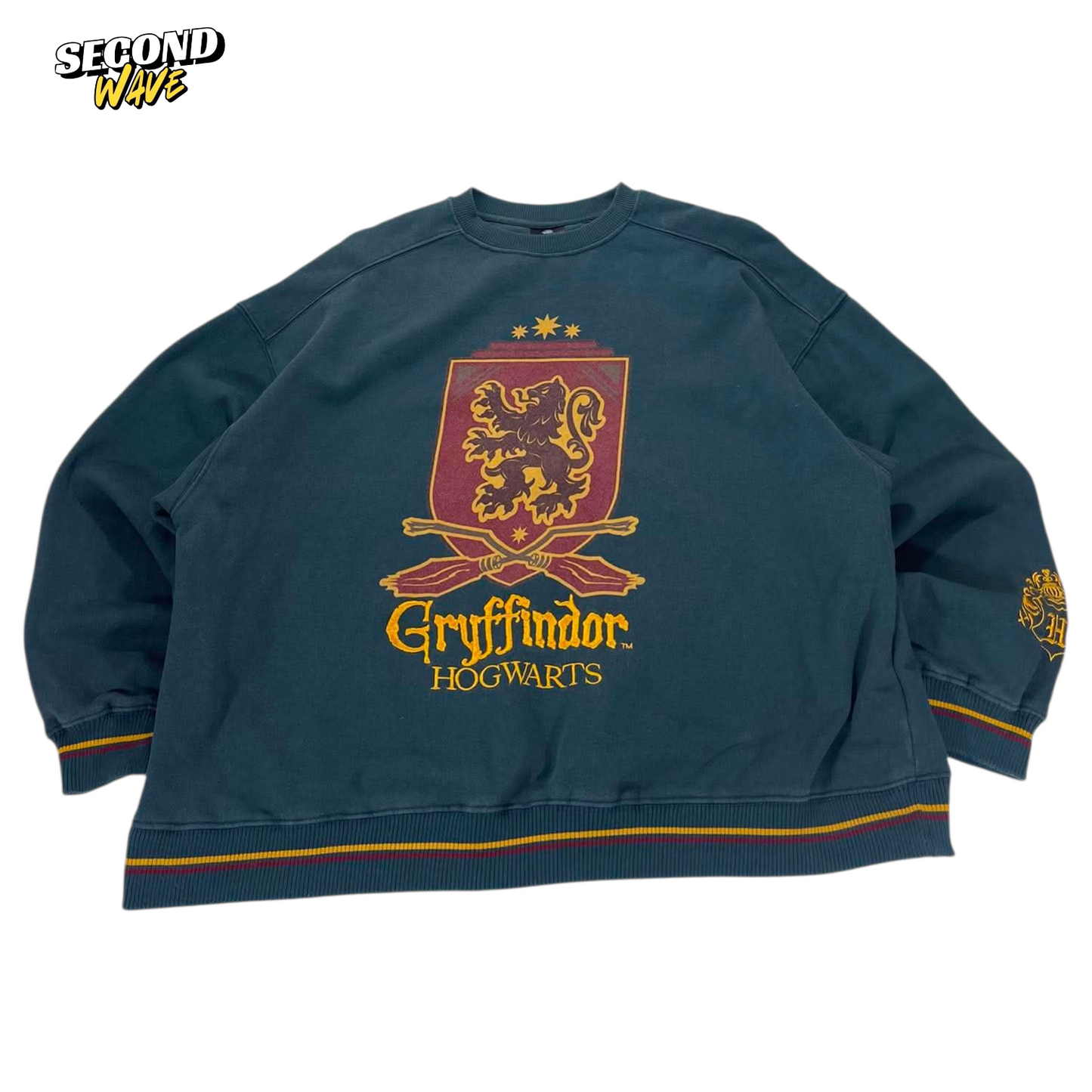 EMBROIDERED HARRY POTTER GREEN GRYFFINDOR CREWNECK (XXL)