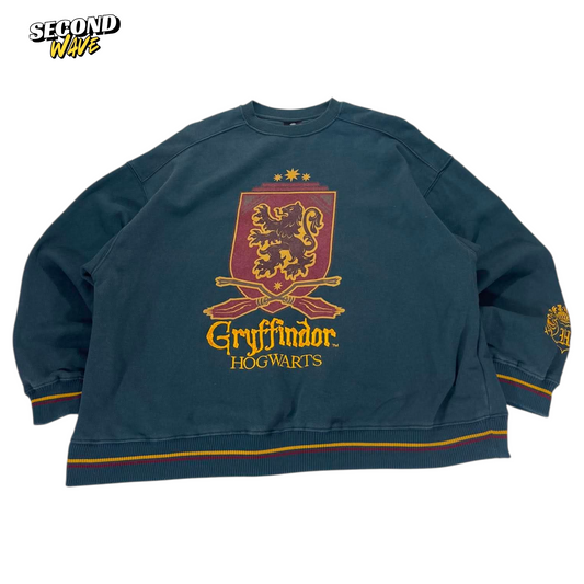 EMBROIDERED HARRY POTTER GREEN GRYFFINDOR CREWNECK (XXL)