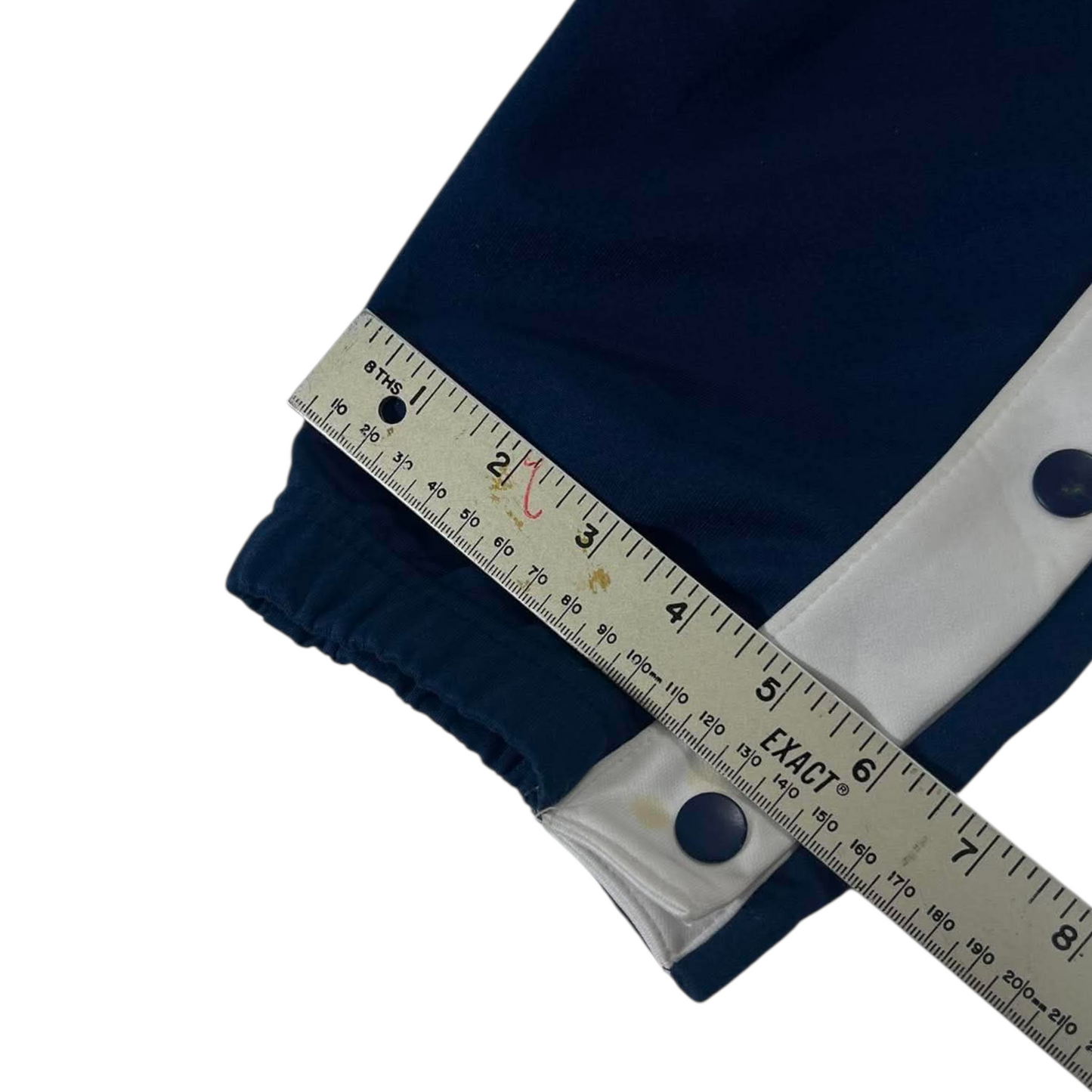 NIKE NAVY BLUE BUTTON TRACK PANTS (L)²