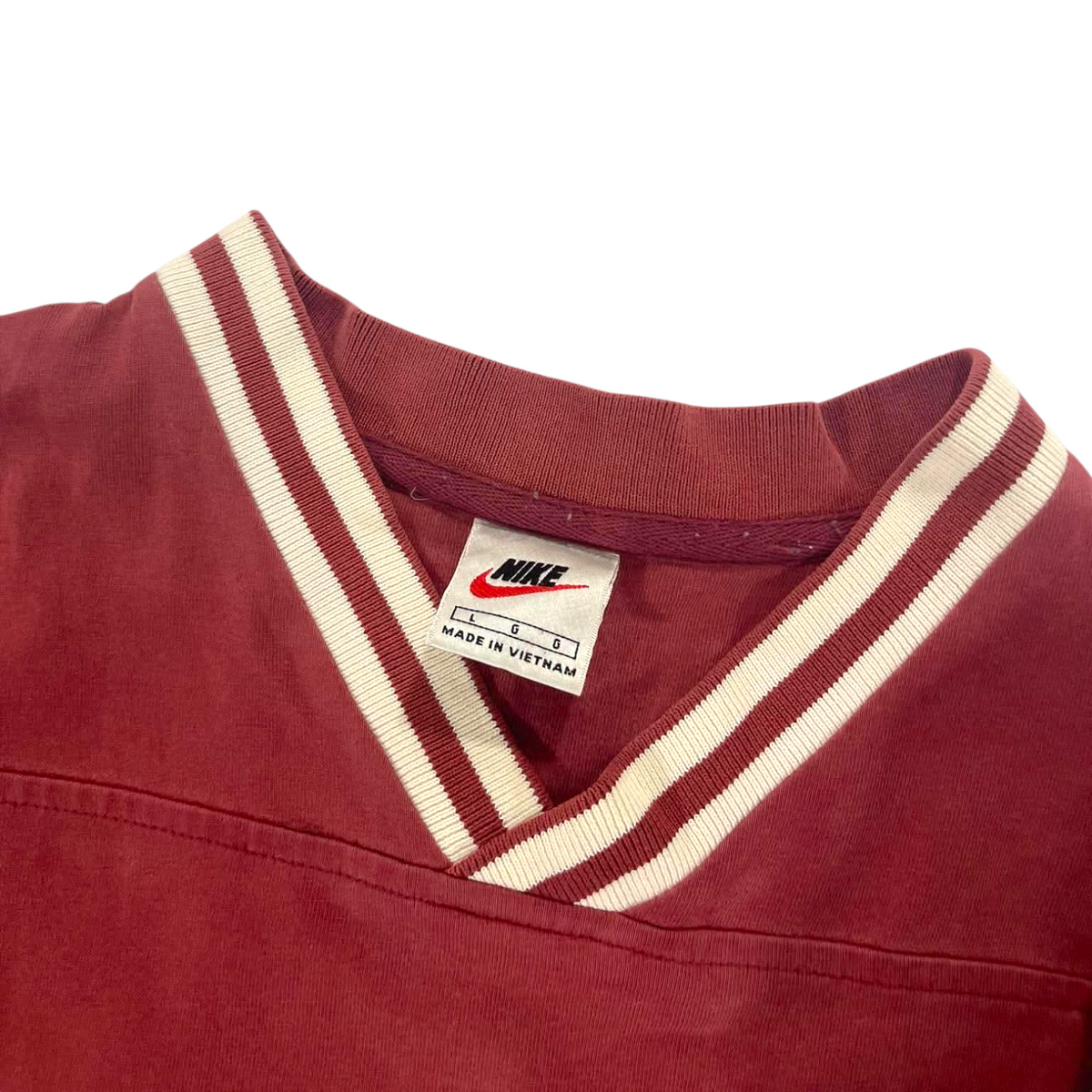VINTAGE NIKE RED SWEATSHIRT (BEST FIT M)