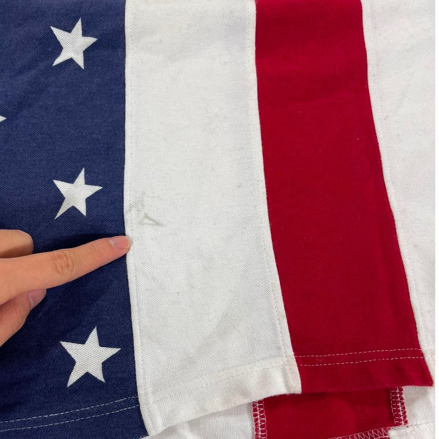 VINTAGE PASSB REDHEAD USA FLAG POLO SHIRT (L)
