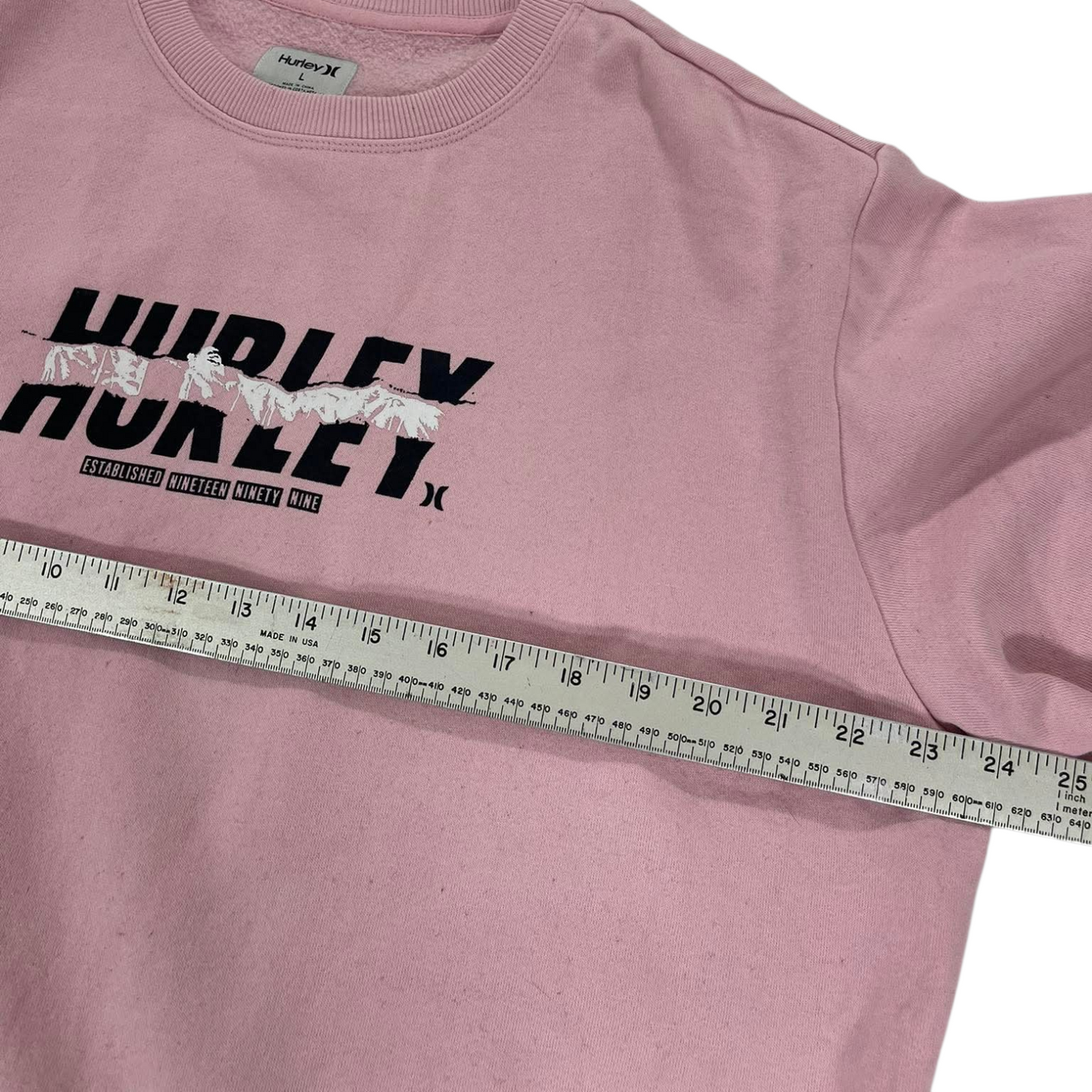 HURLEY PINK CREWNECK SWEATSHIRT (L)