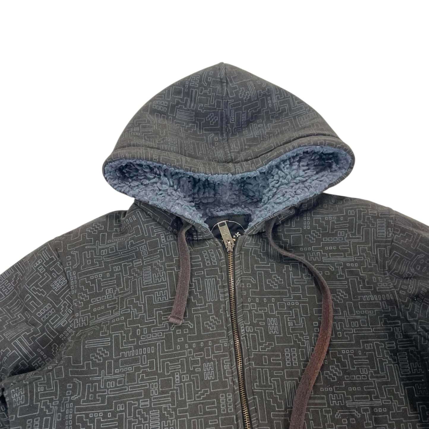 IFD AOP BLACK CIRCUIT BOARD ZIP UP HOODIE (M)