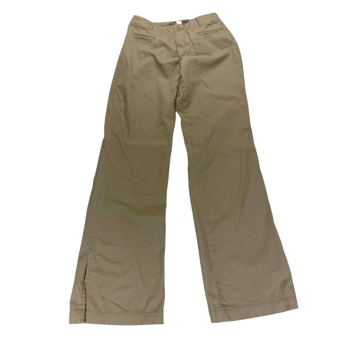 Y2K KHAKI BAGGY WIDE LEG PANTS (UK26)