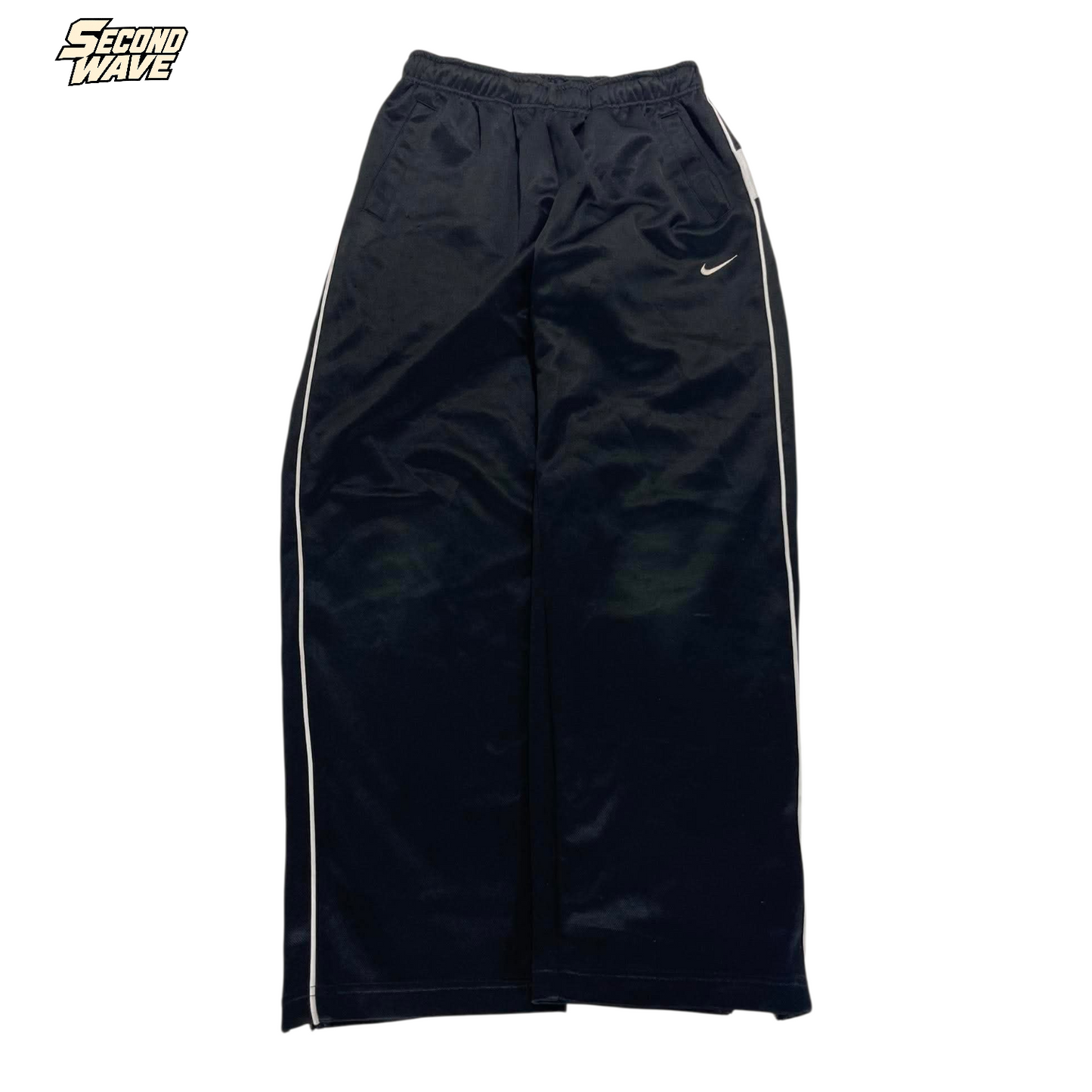 NIKE BLACK/WHITE TRACK PANTS ⁴ (S - M)