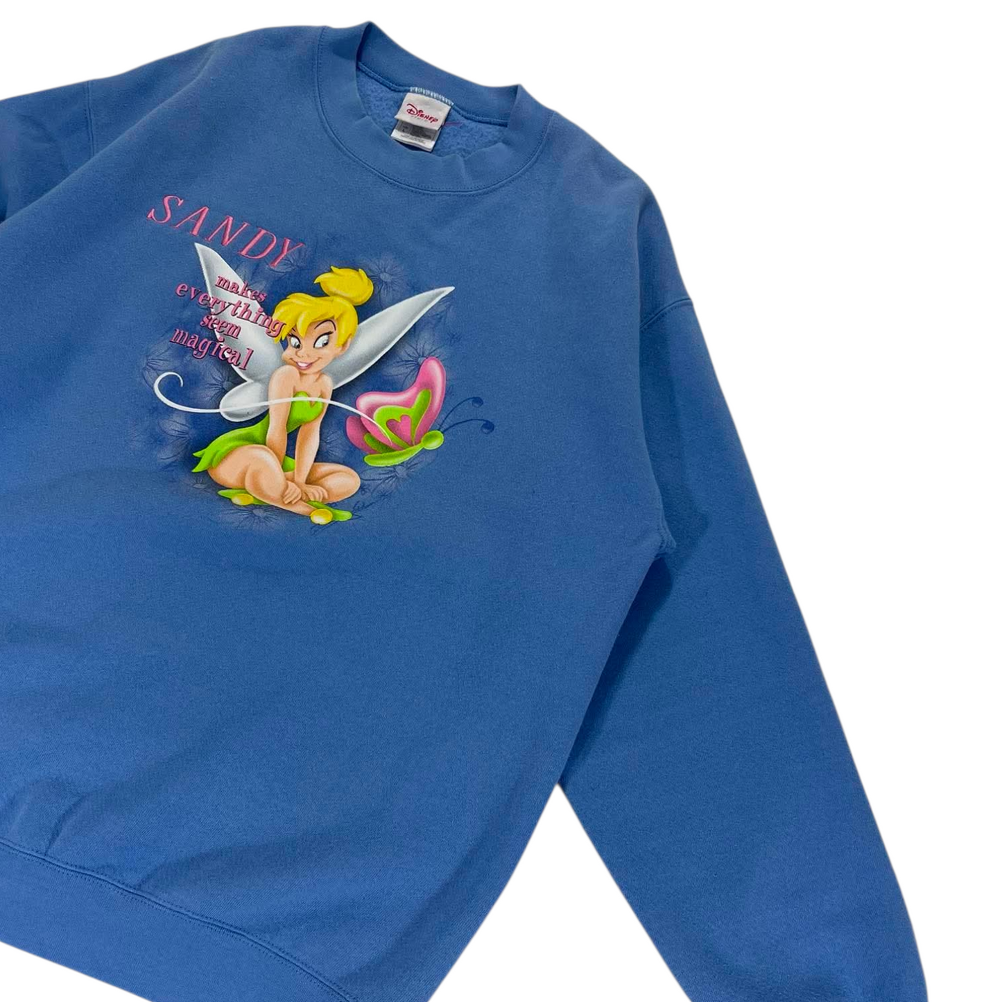 VINTAGE DISNEY TINKERBELL BLUE SWEATSHIRT (L)