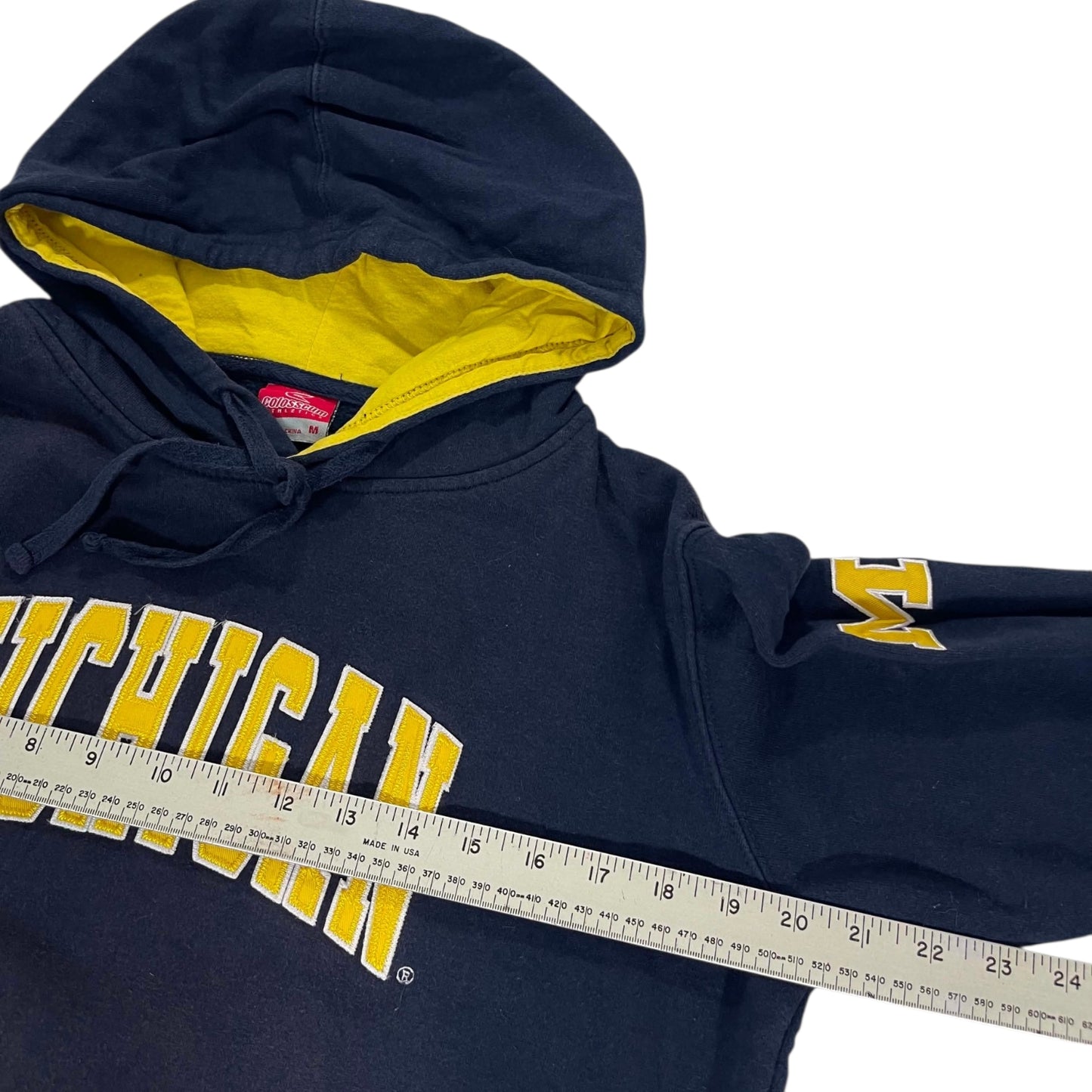 VINTAGE EMBROIDERED MICHIGAN HOODIE (M)