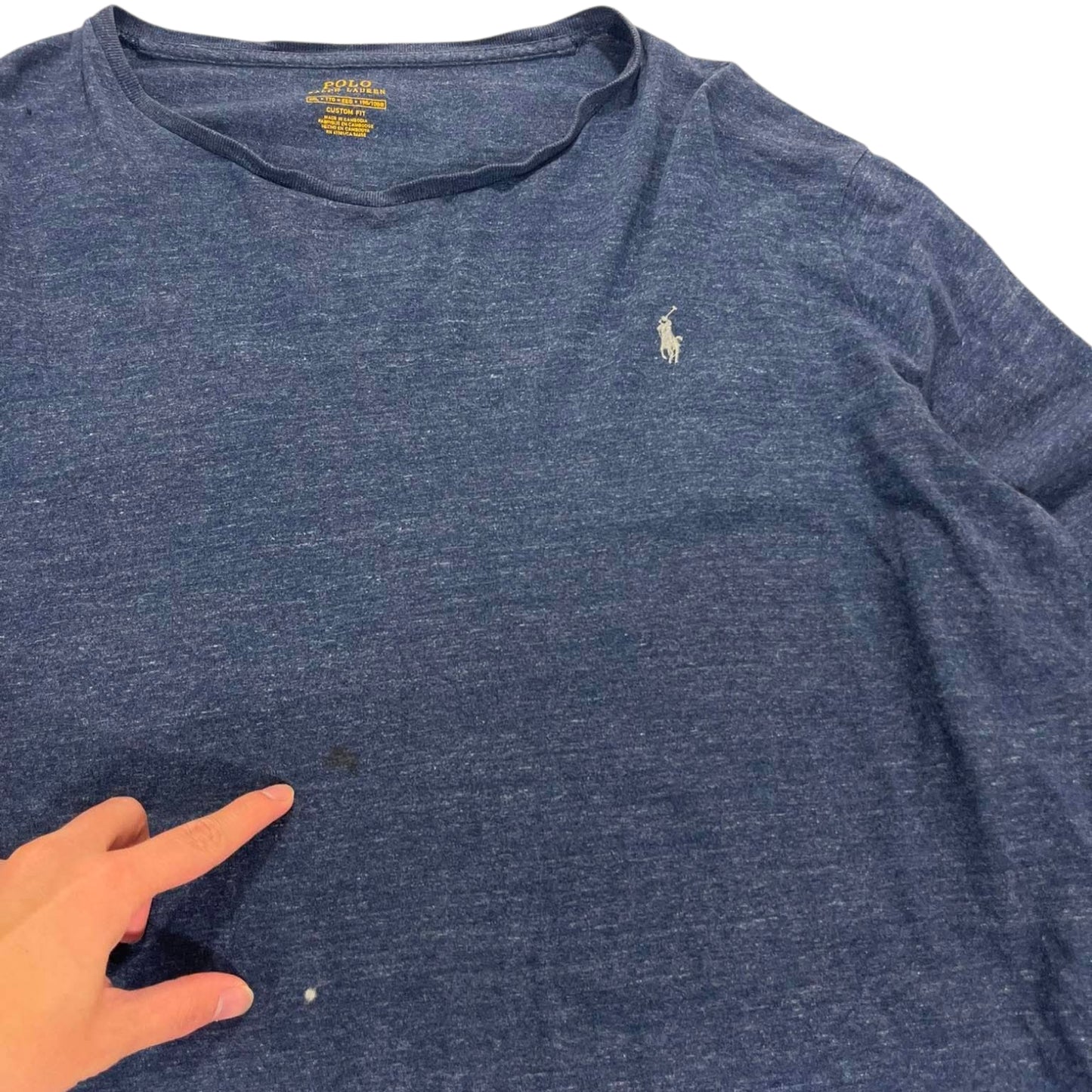POLO RALPH LAUREN NAVY BLUE LONG SLEEVE (XXL)