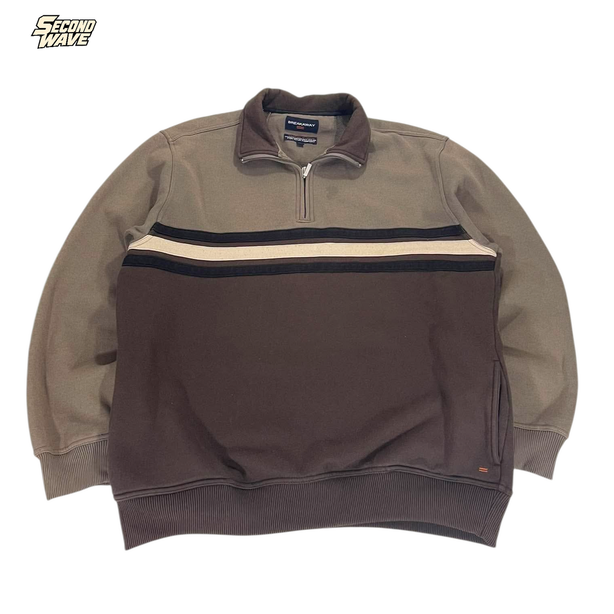 BREAKAWAY BROWN QUARTER ZIP (L)