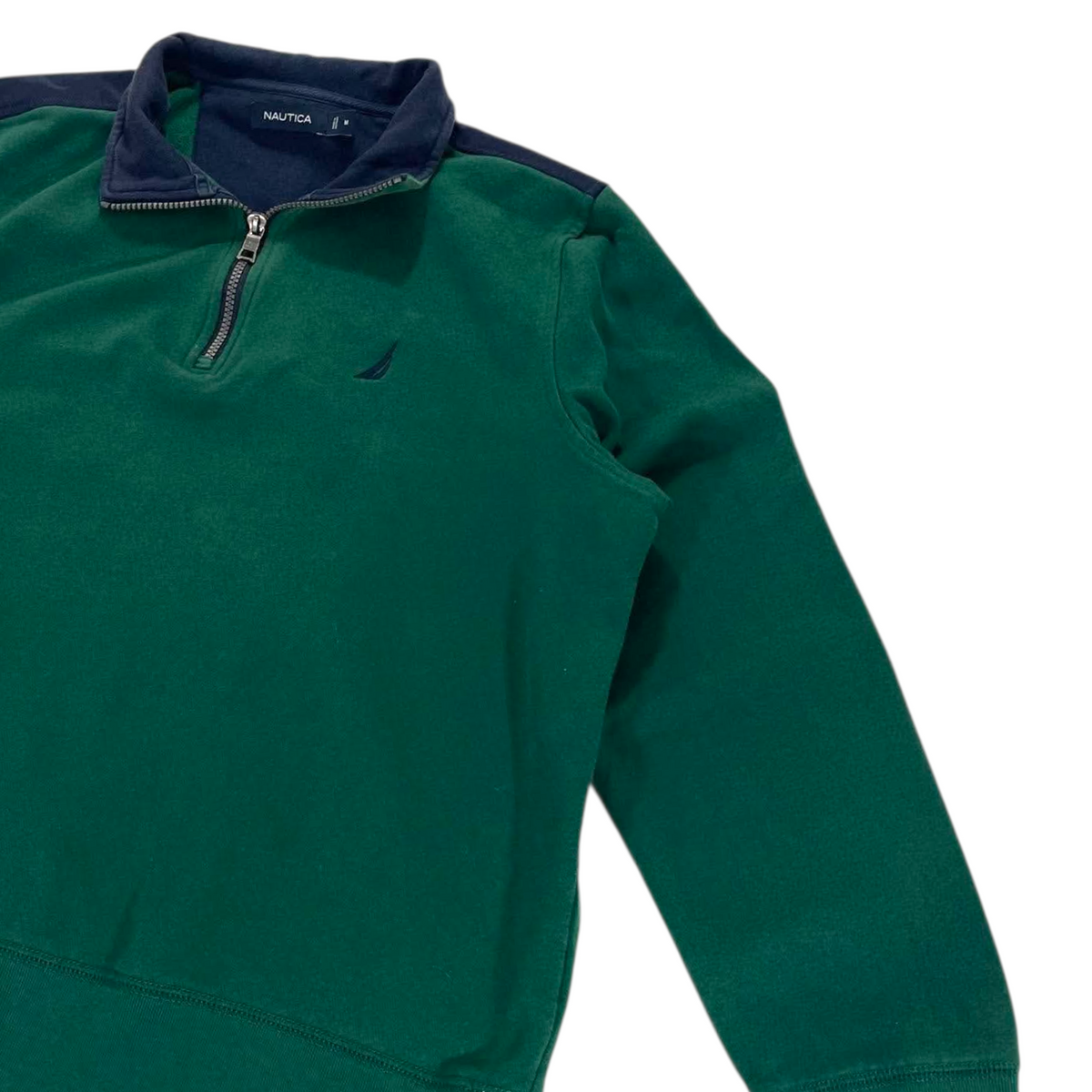 VINTAGE NAUTICA GREEN QUARTER ZIP (M)