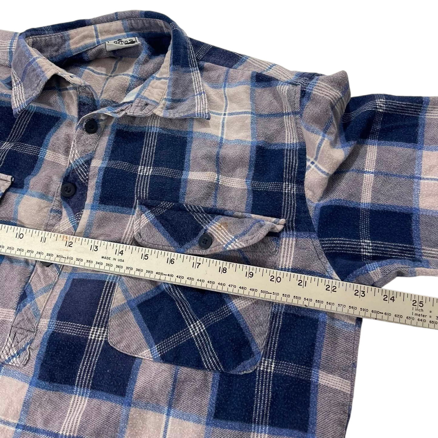 VINTAGE STRONGMAN PLAID FLANNEL (L)