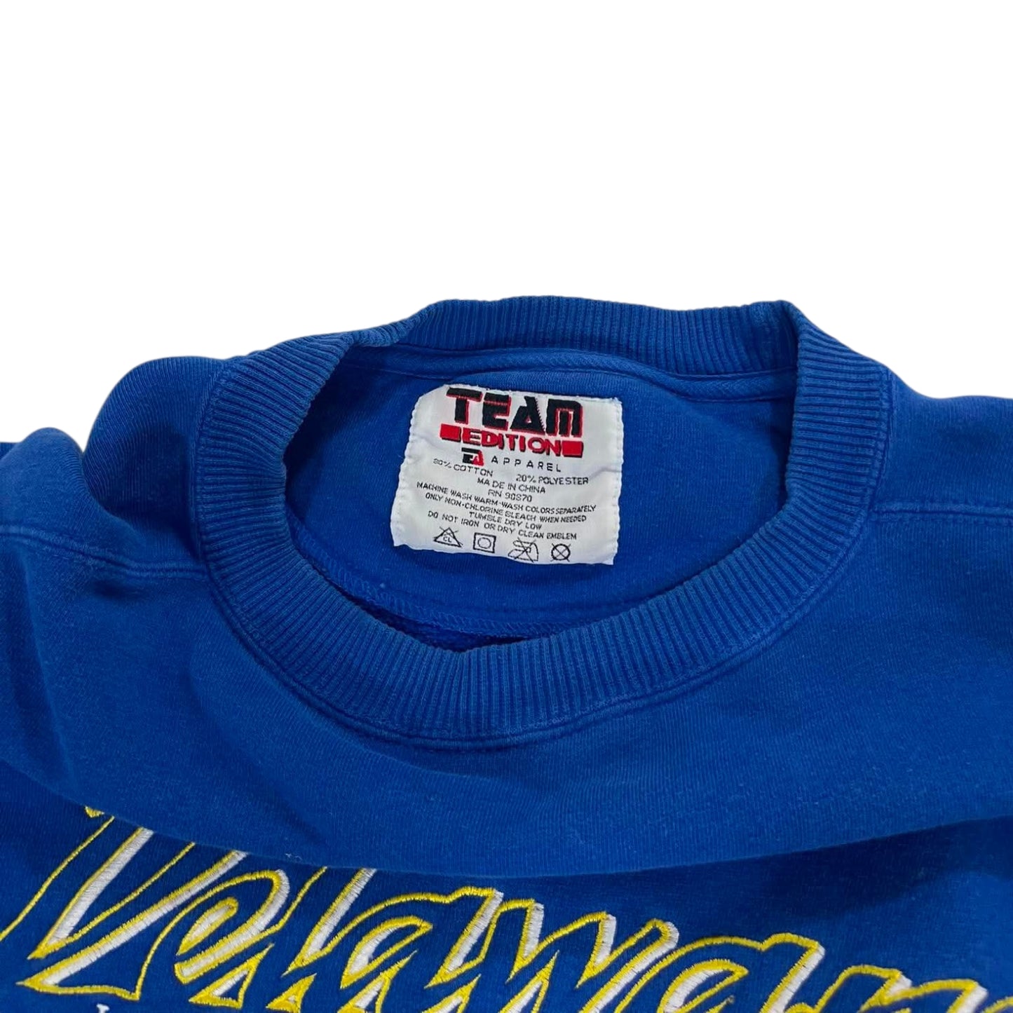 90S DELAWARE BLUE HENS BLUE CREWNECK (L)