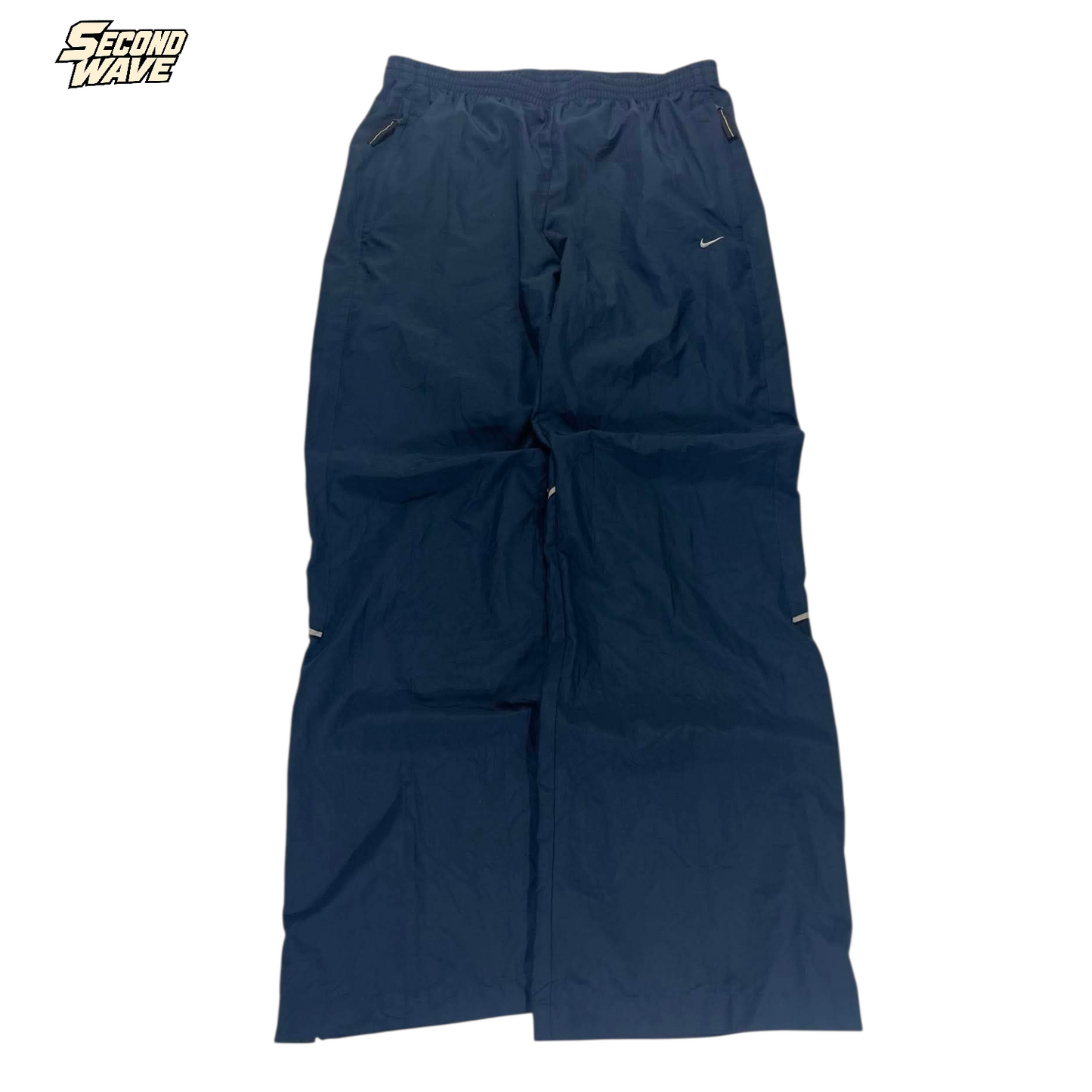 NIKE NAVY BLUE TRACK PANTS ⁷ (L)