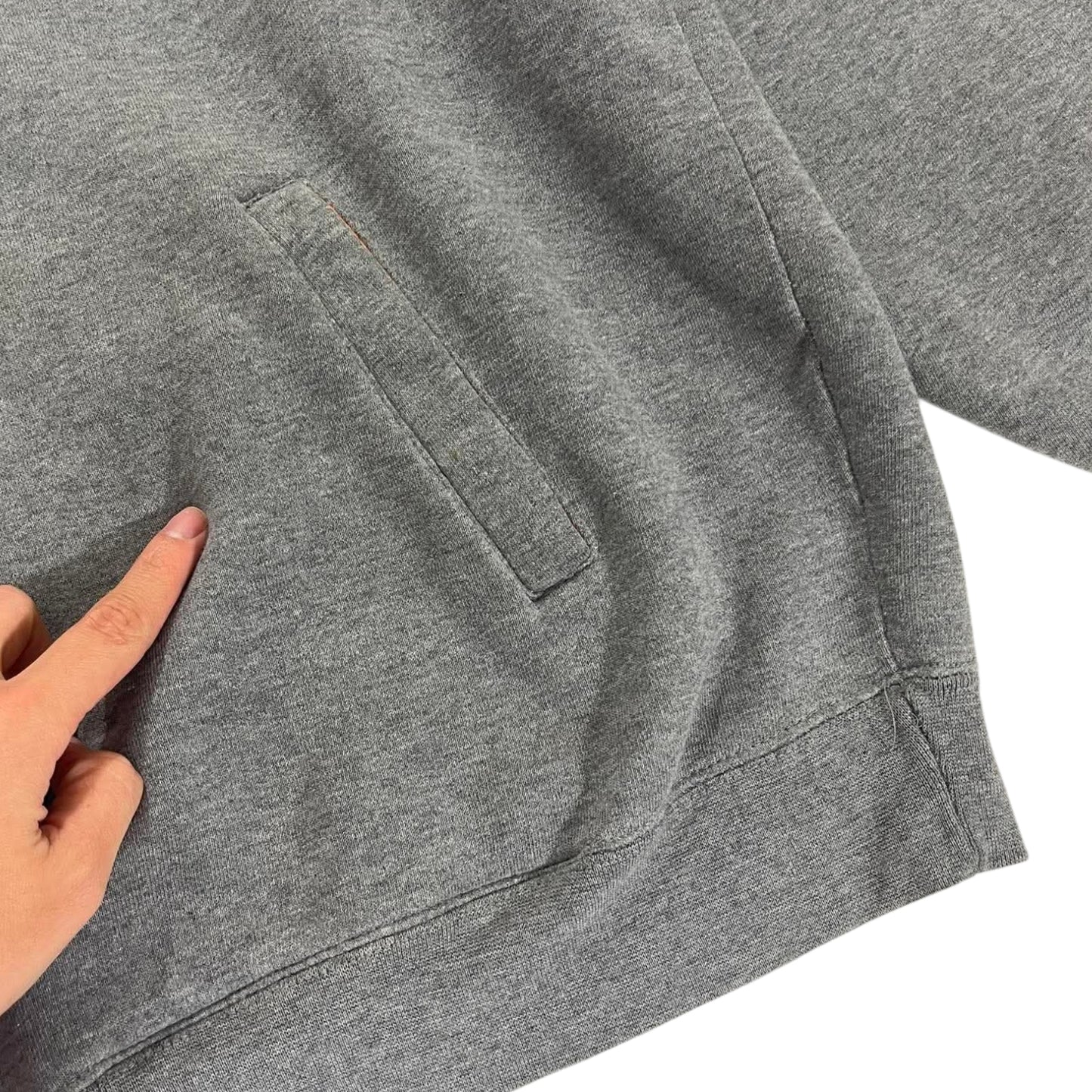 VINTAGE CHAMPS SPORT GREY EMBROIDERED TENNESSEE VOLUNTEERS HOODIE (L)