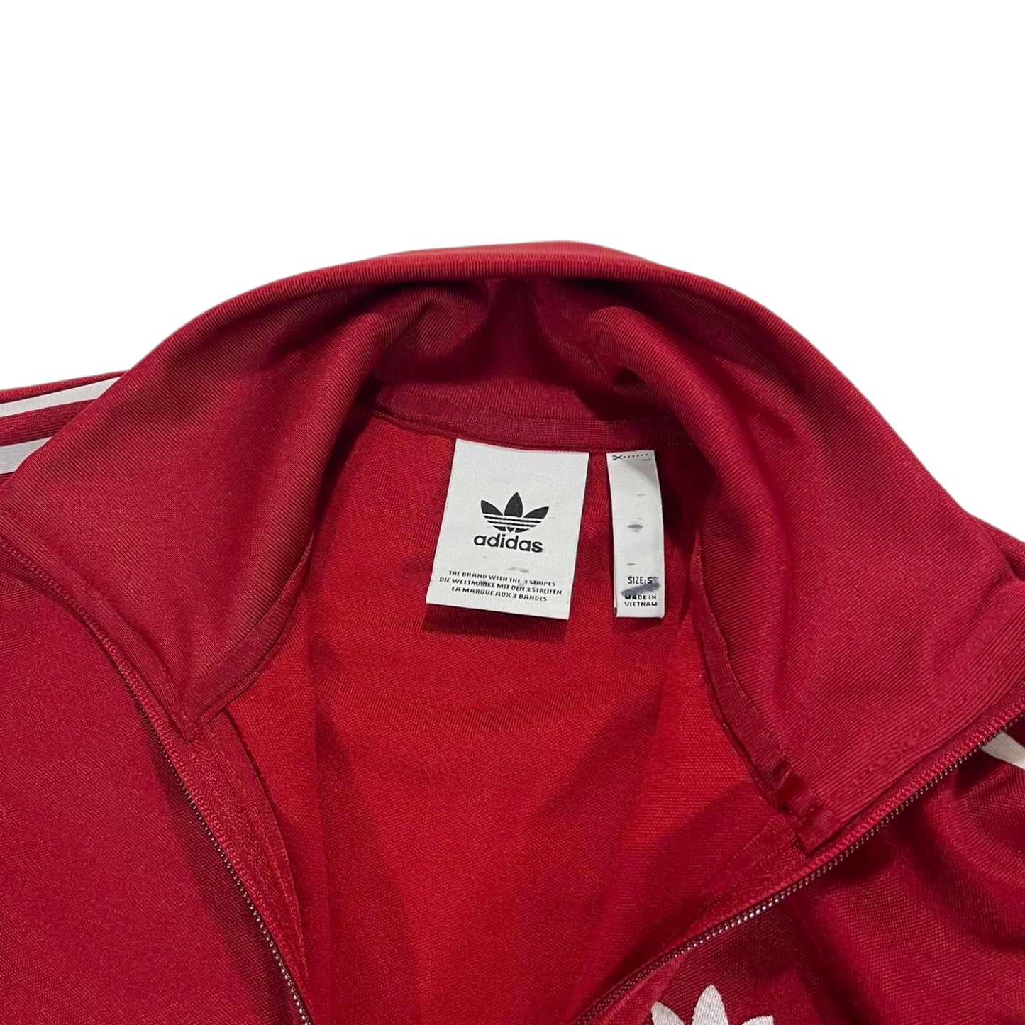 ADIDAS BURGUNDY TRACK JACKET (S)