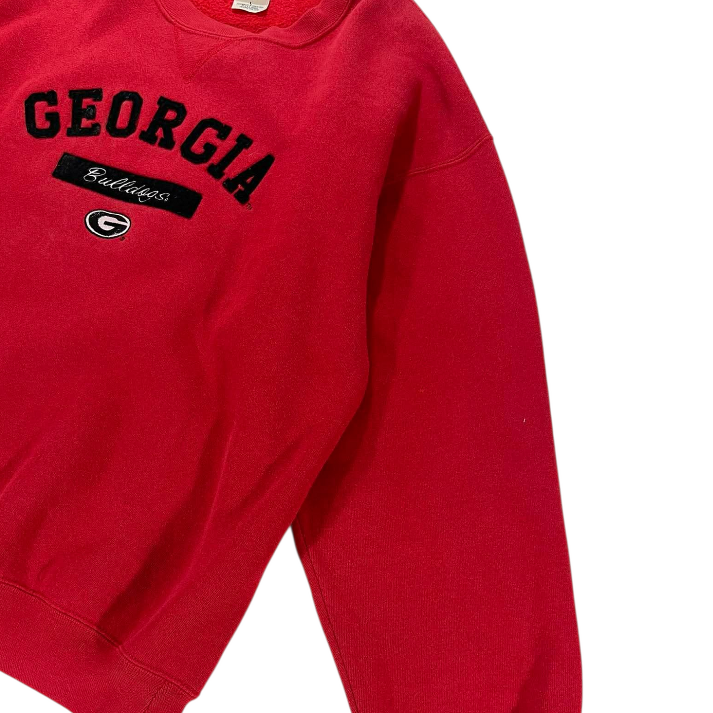 90S GEORGIA BULLDOGS RED CREWNECK SWEATSHIRT (M-L)
