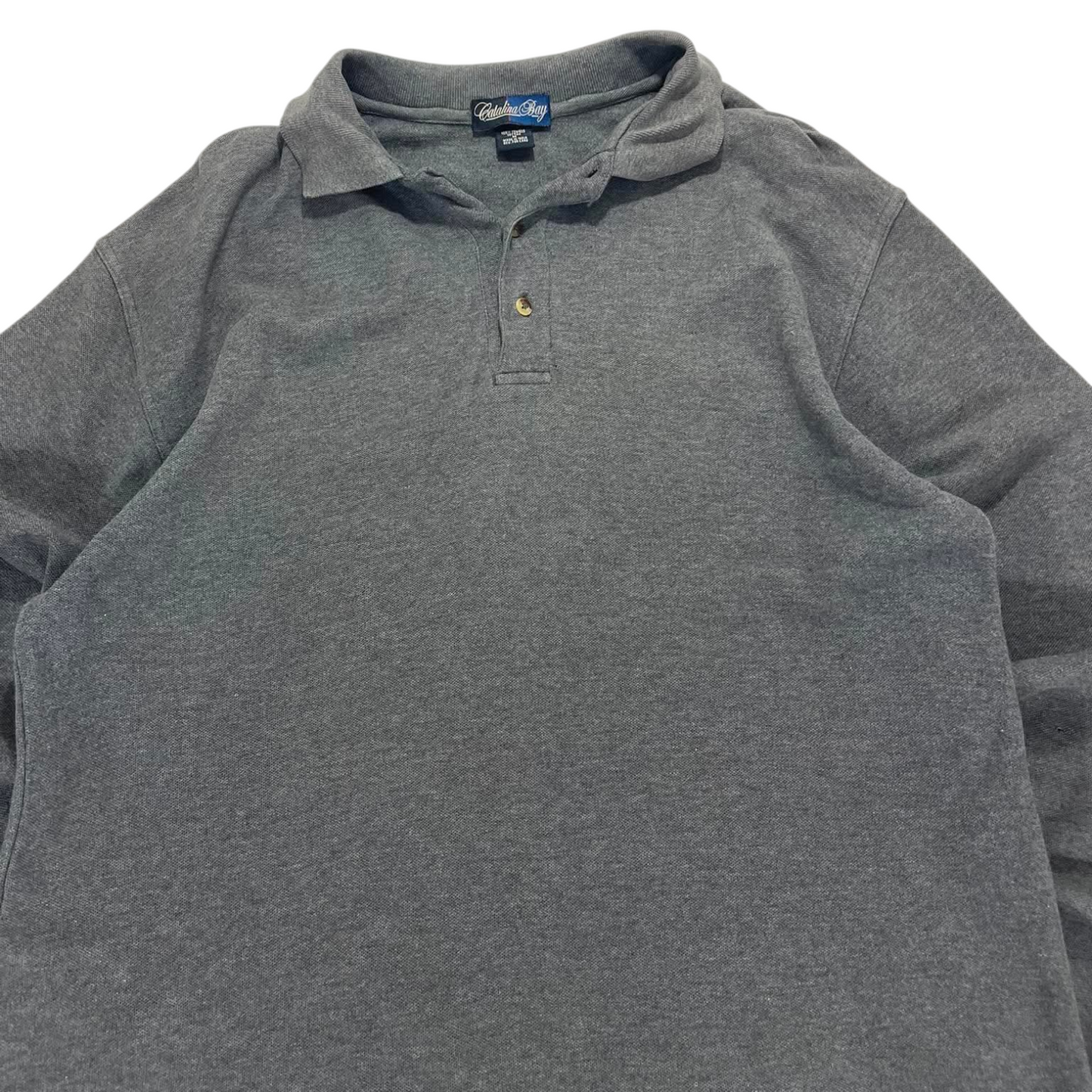 VINTAGE CATALINA BAY LONG SLEEVE POLO SHIRT (M-L)