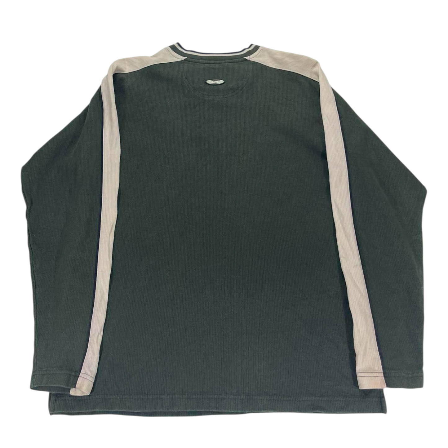 VINTAGE PUMA GREEN LONG SLEEVE SHIRT (M-L)