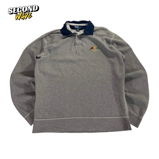 VINTAGE POLO RALPH LAUREN GRAY COTTON (XL)