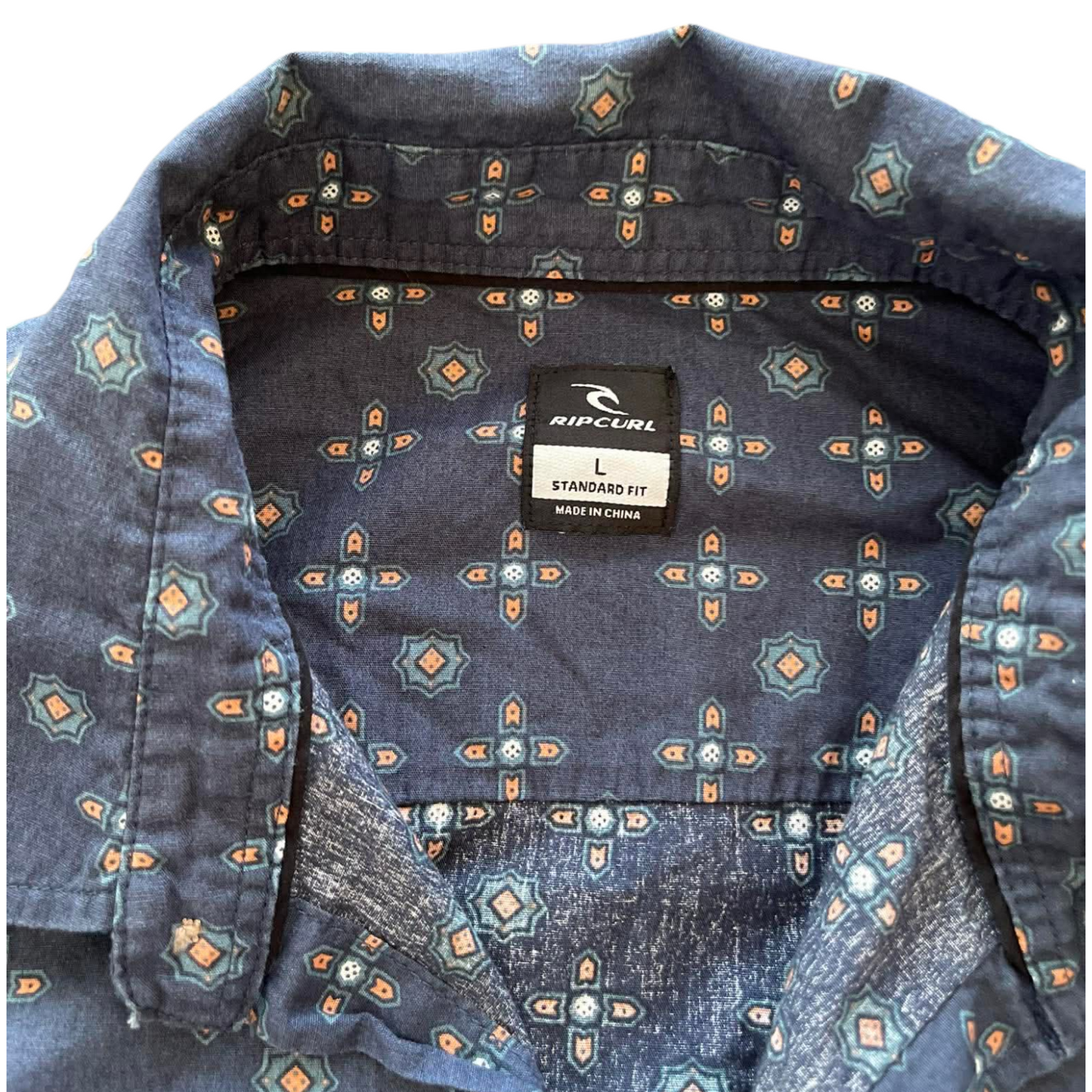 VINTAGE RIP CURL BLUE BUTTON UP SHIRT (M)