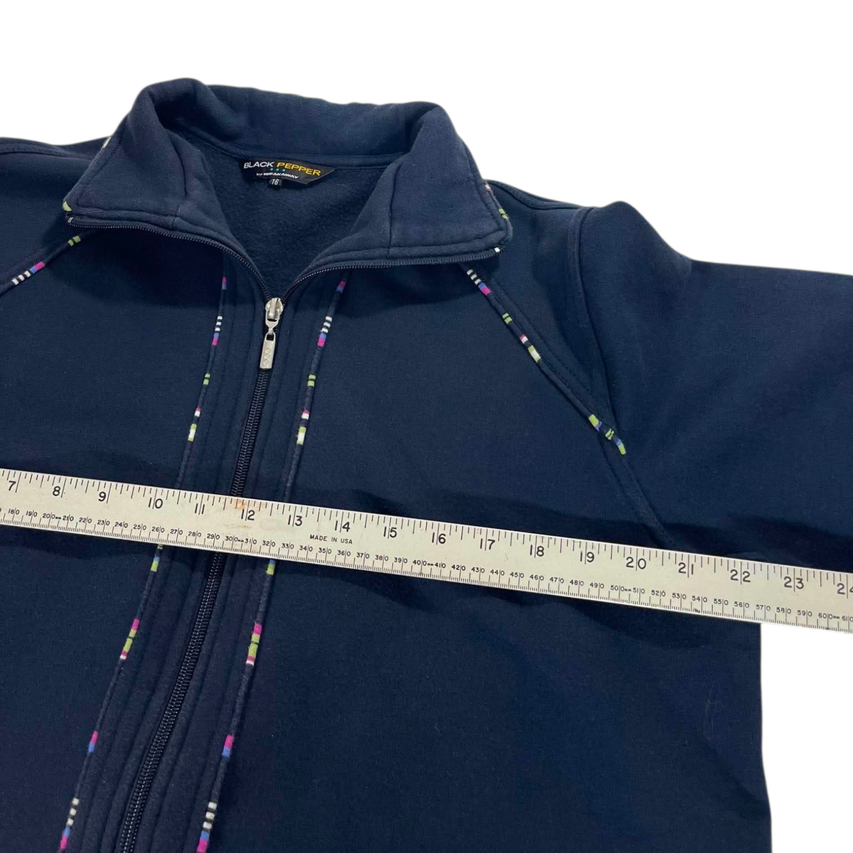 BLACK PEPPER NAVY BLUE ZIP UP FLEECE (16)
