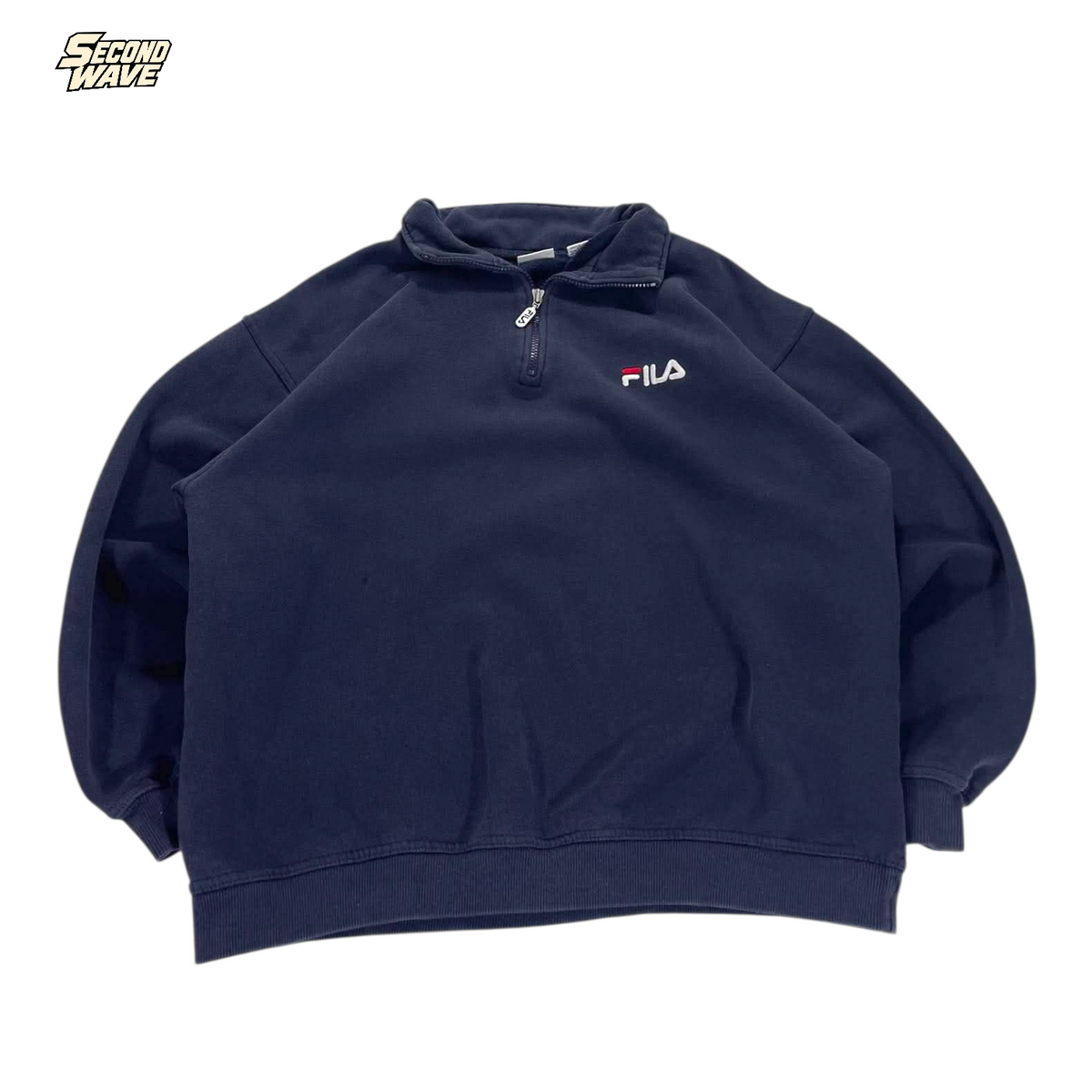 VINTAGE FILA BLUE QUARTER ZIP (L)