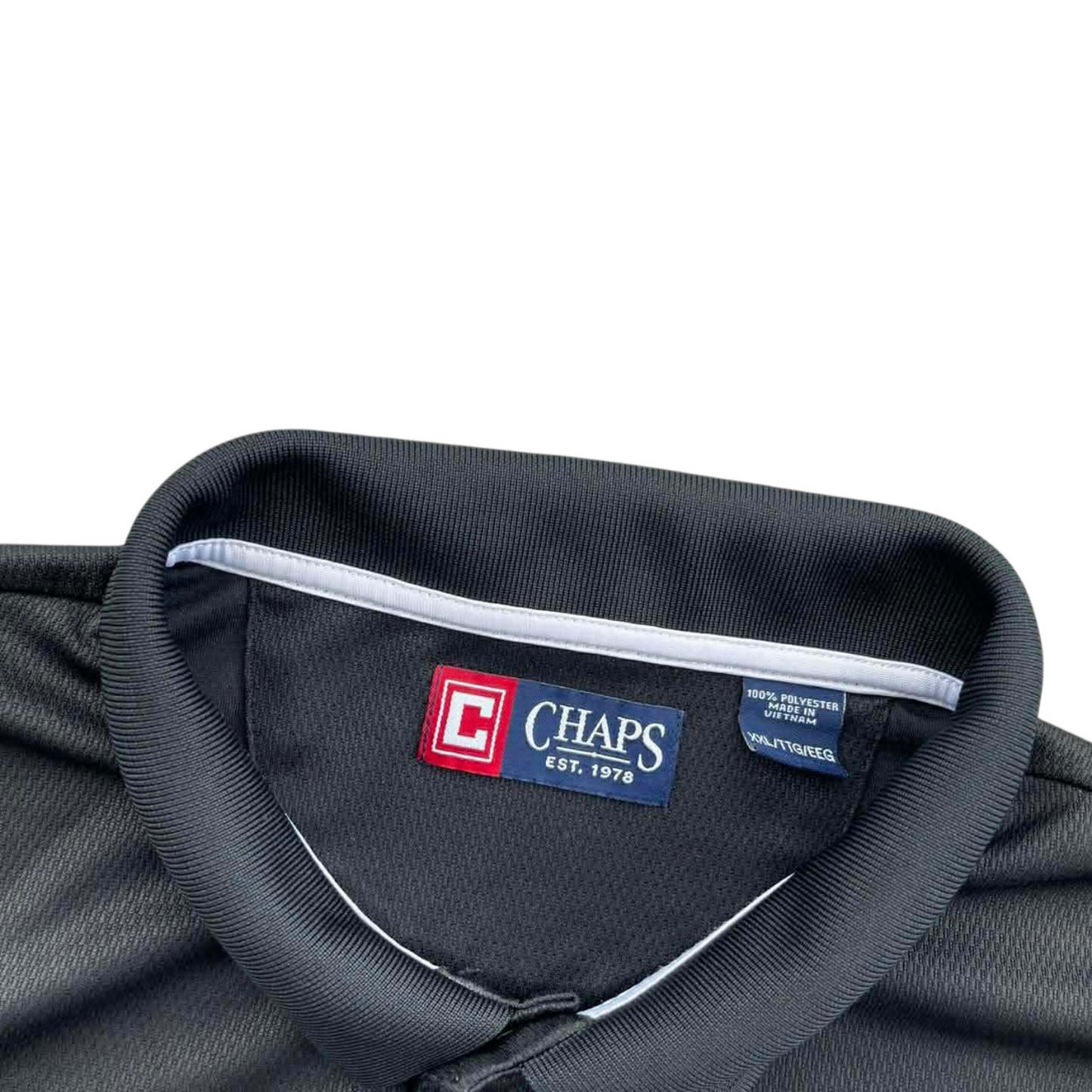 CHAPS BLACK & GREY POLO SHIRT (XXL)