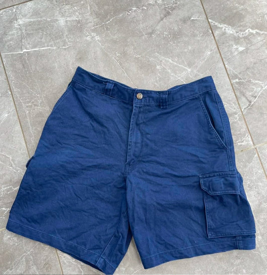 HARD YAKKA NAVY BLUE CARGO SHORTS (32)