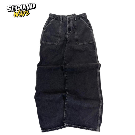 GLASSONS BLACK DENIM CARPENTERS PANTS (10)